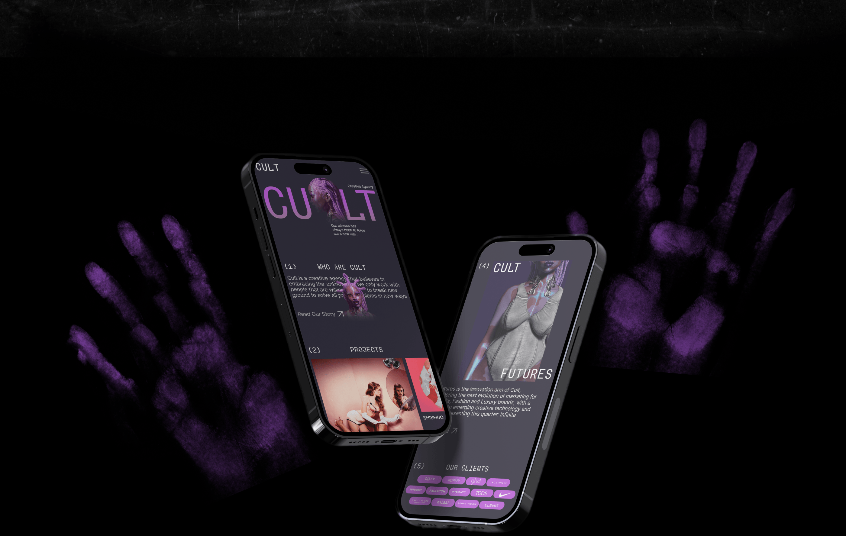 CULT-Creative Agency/Corporate website — Изображение №2 — Интерфейсы, Графика на Dprofile