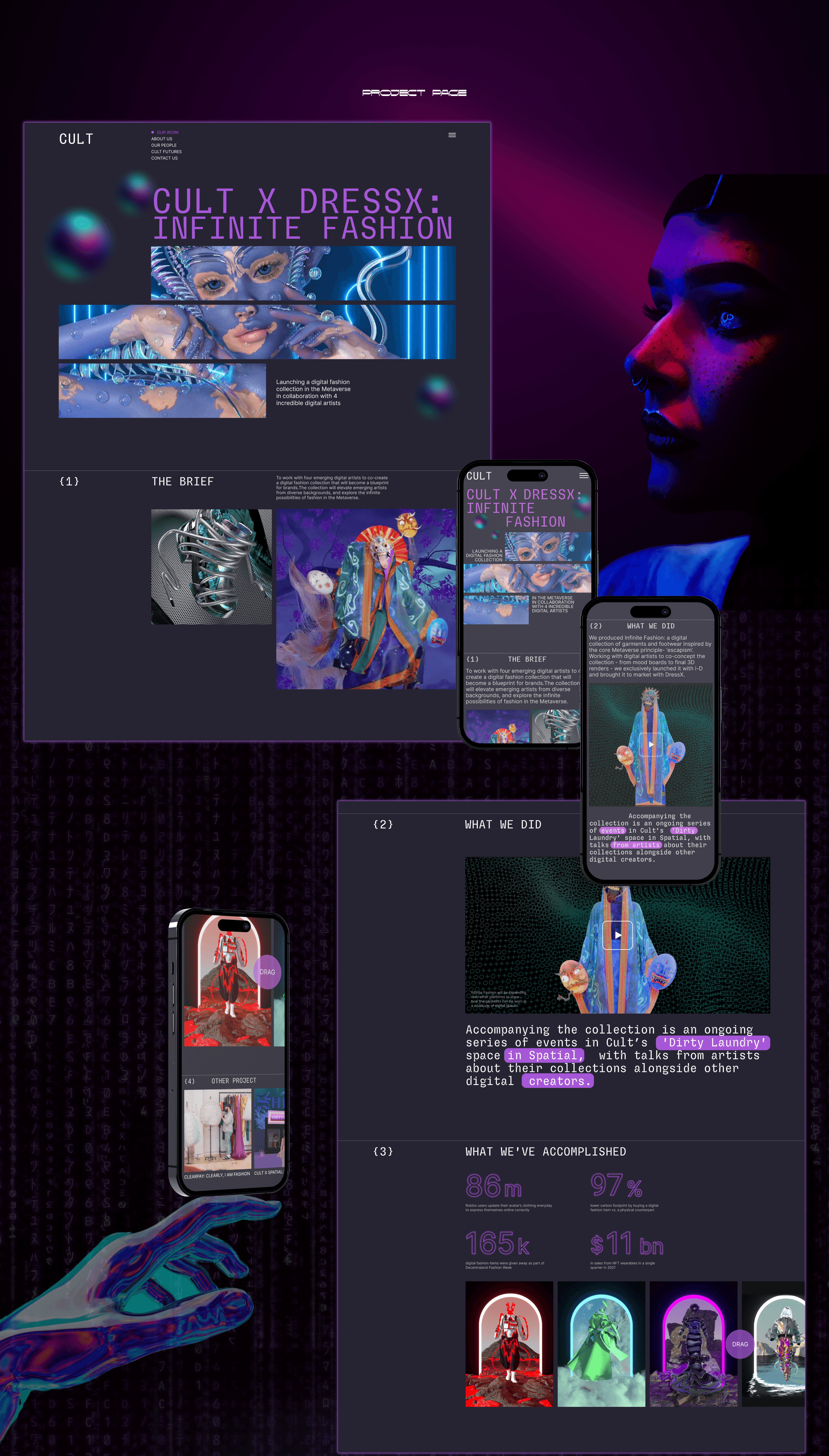 CULT-Creative Agency/Corporate website — Изображение №6 — Интерфейсы, Графика на Dprofile