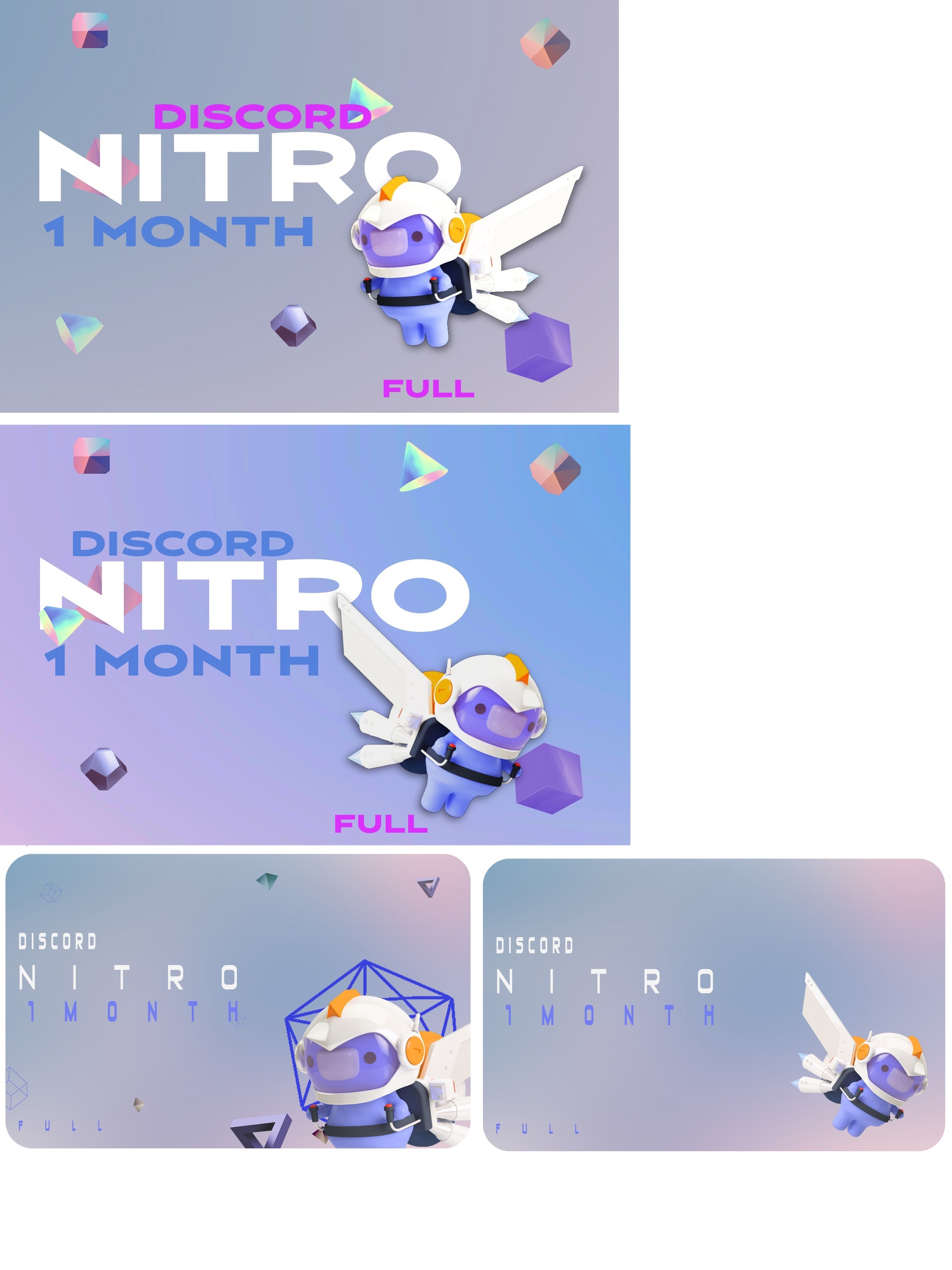 Discord nitro, ремейк карточки — Изображение №3 — Брендинг, Графика на Dprofile