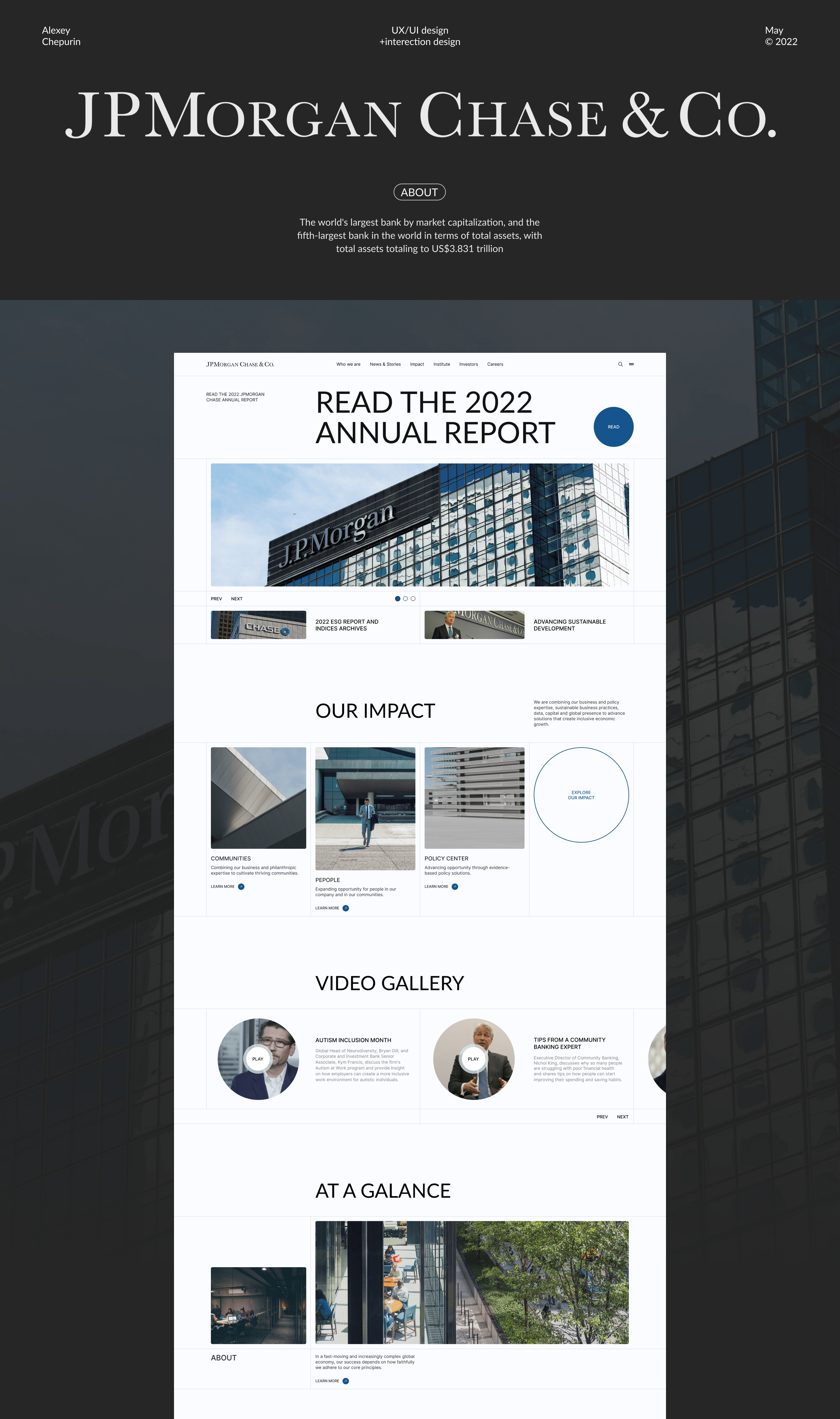 JPMorgan Chase & Co. | Corporate — Изображение №1 — Интерфейсы, Графика, Анимация на Dprofile