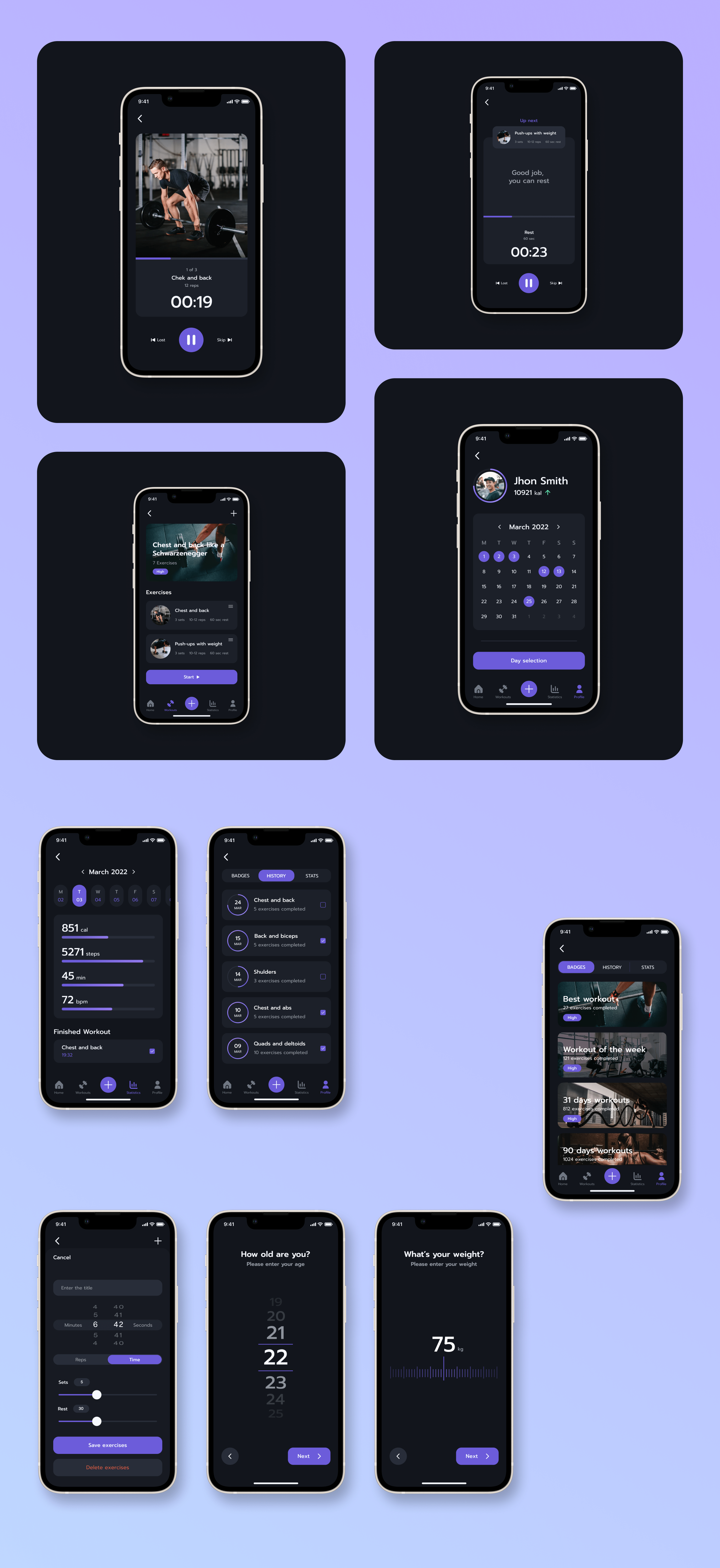 Fitness Body | Workout mobile app — Изображение №4 — Интерфейсы на Dprofile