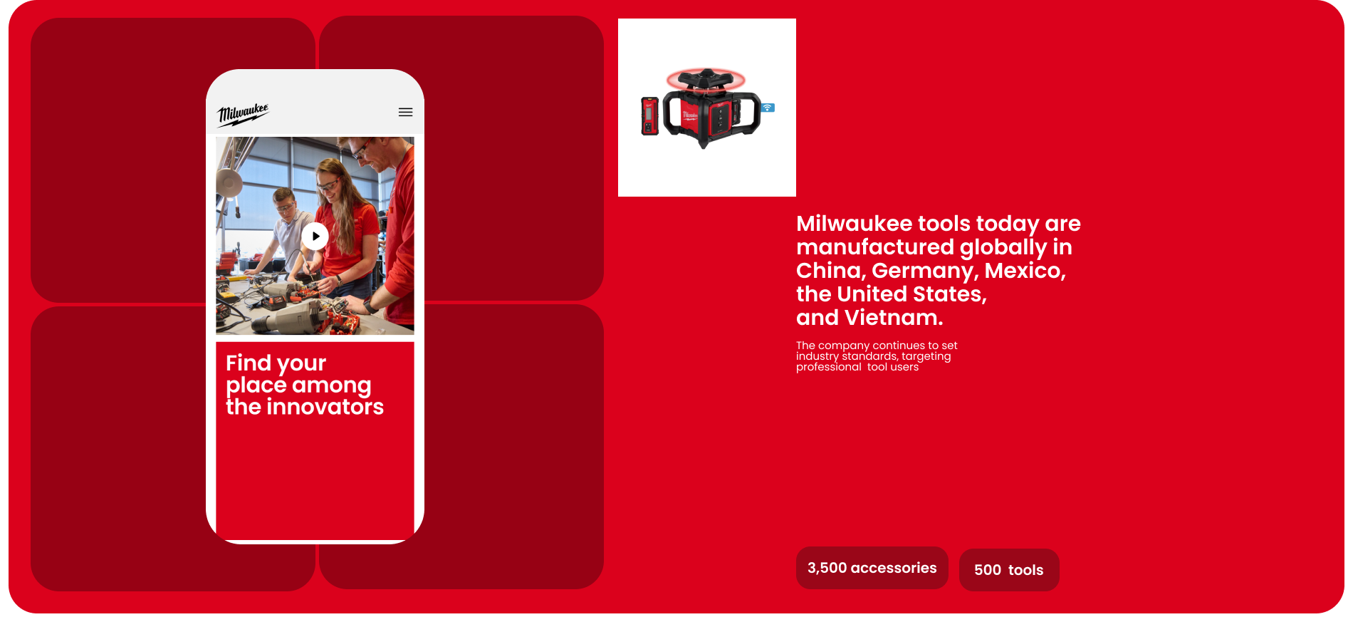 Wilwaukee tool | Corporate Website Redesign — Изображение №7 — Интерфейсы, Брендинг на Dprofile