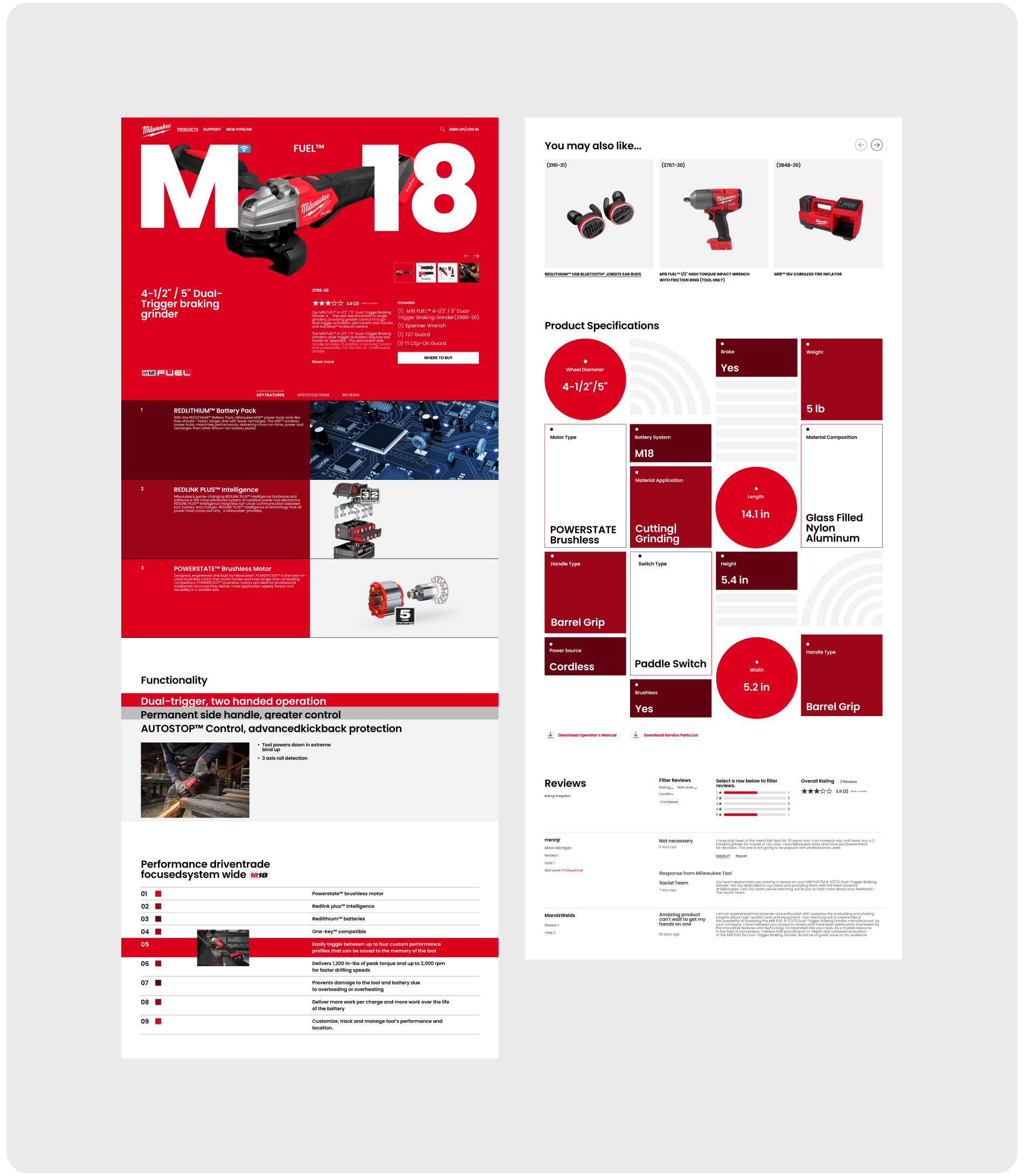 Wilwaukee tool | Corporate Website Redesign — Изображение №12 — Интерфейсы, Брендинг на Dprofile