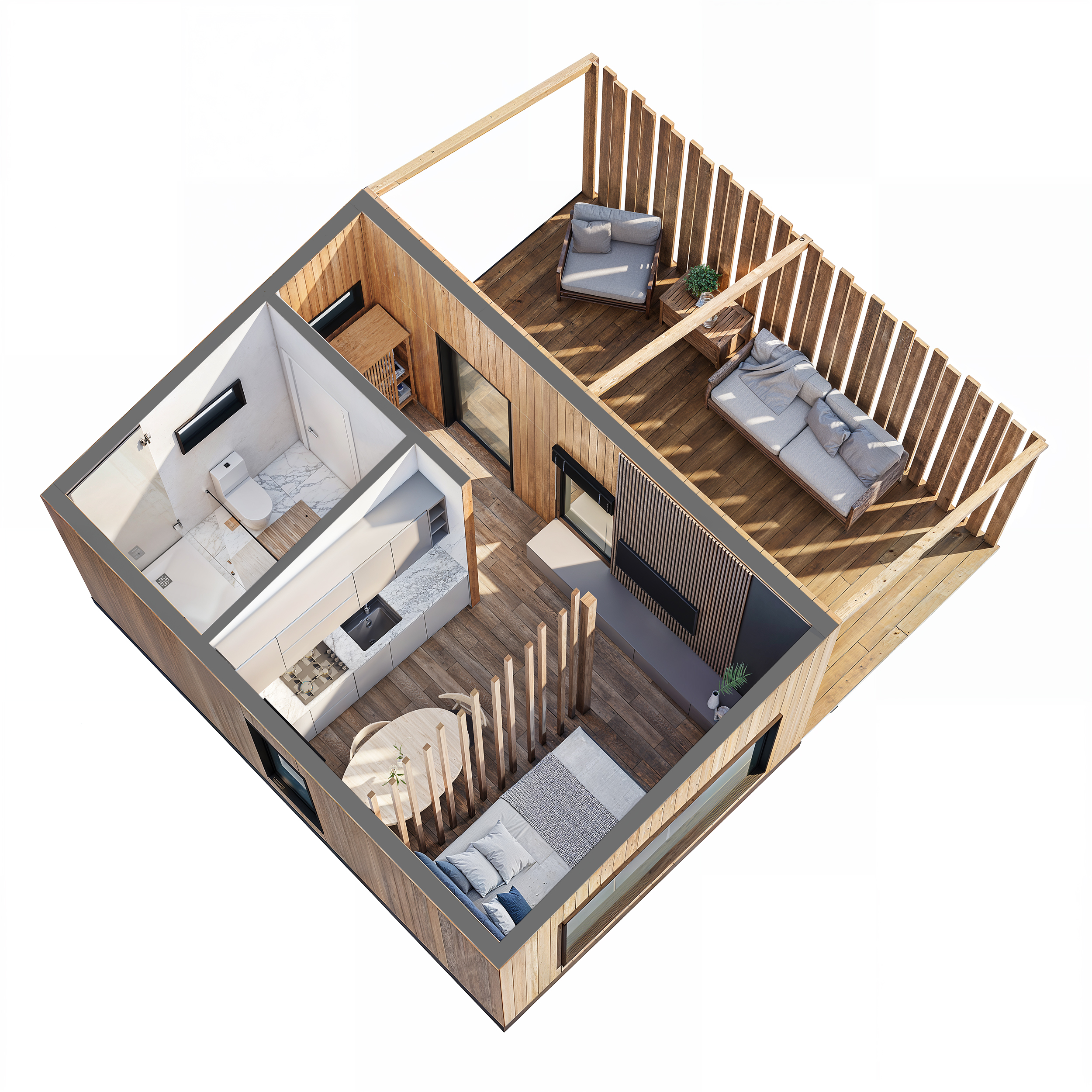 CABIN HOUSE — Изображение №3 — Иллюстрация, 3D на Dprofile
