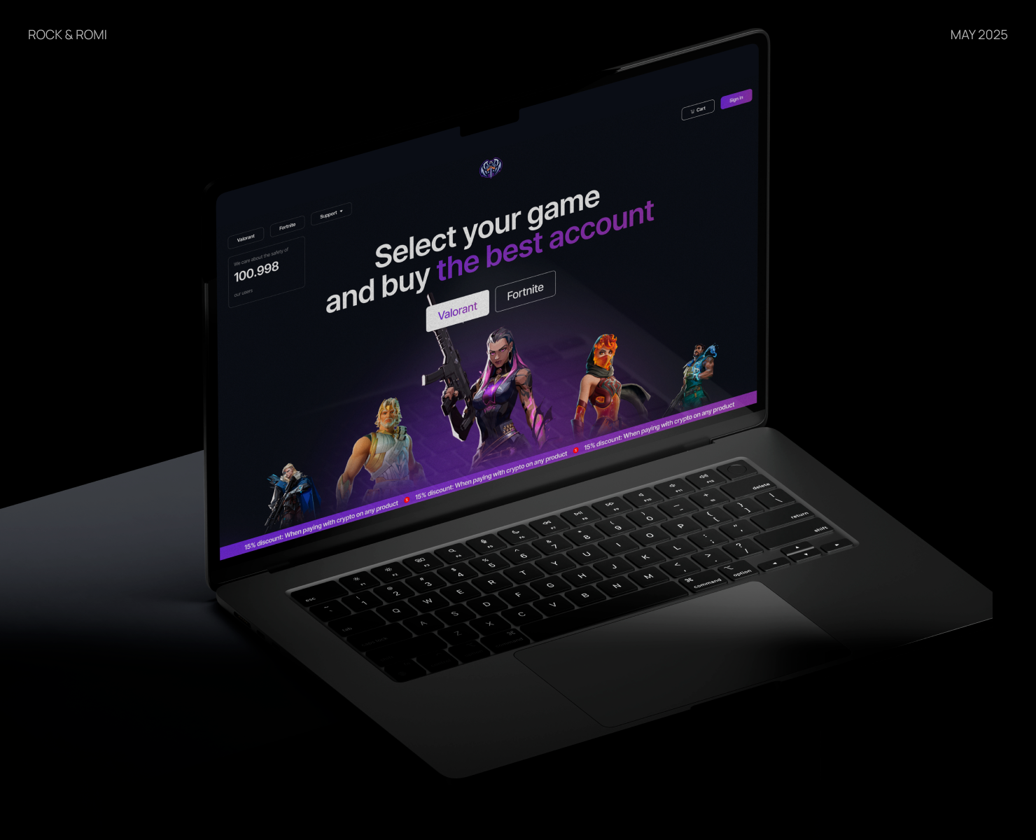 Игровые аккаунты — дизайн сайта на Dprofile