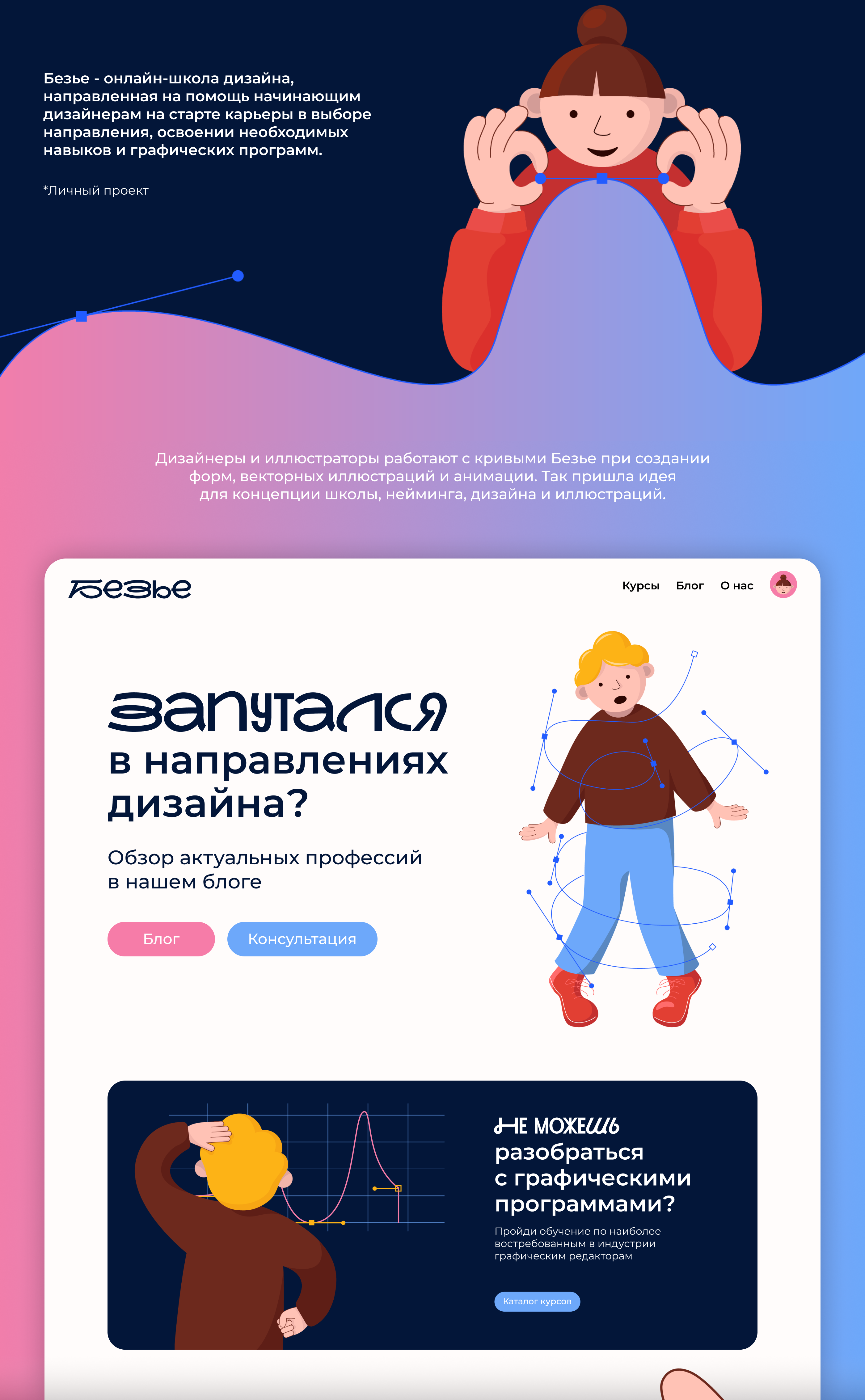 Иллюстрации для школы дизайна Безье — Изображение №2 — Брендинг, Иллюстрация на Dprofile