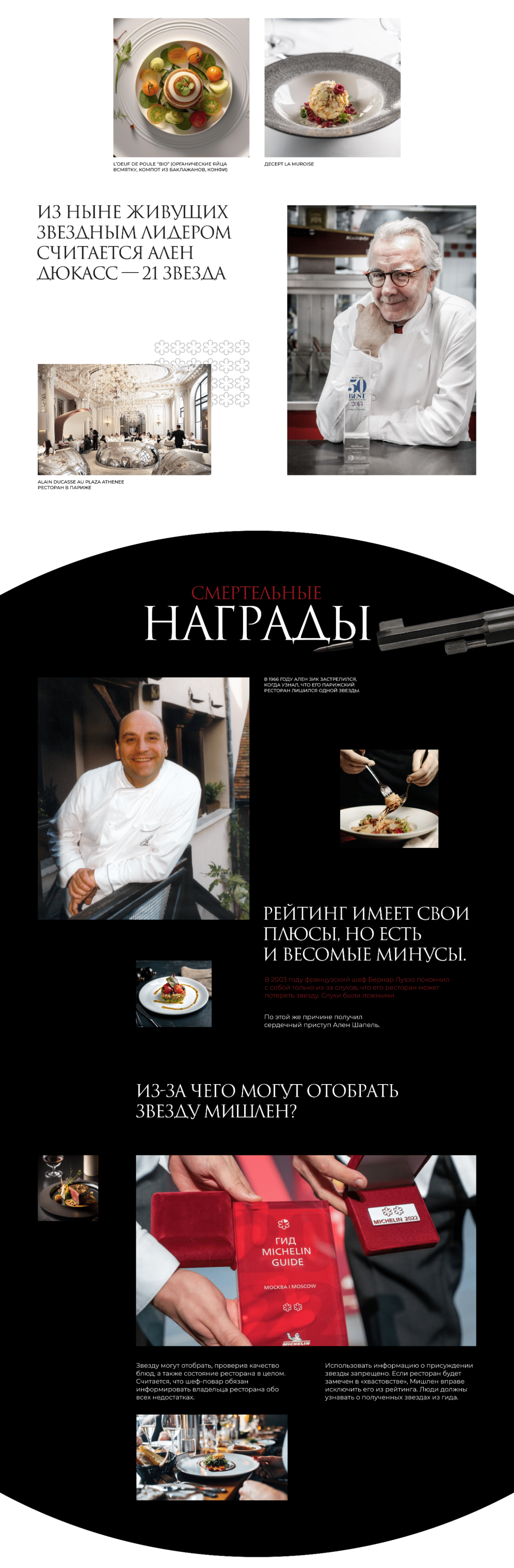 Креативный сайт ресторанного путеводителя "Мишлен" — Изображение №9 — Интерфейсы, Анимация на Dprofile