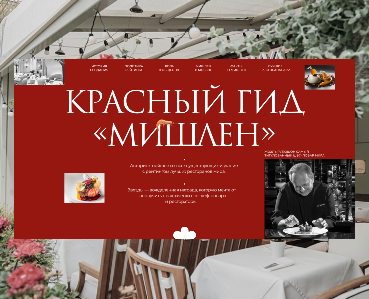 Креативный сайт ресторанного путеводителя "Мишлен" — Интерфейсы, Анимация на Dprofile
