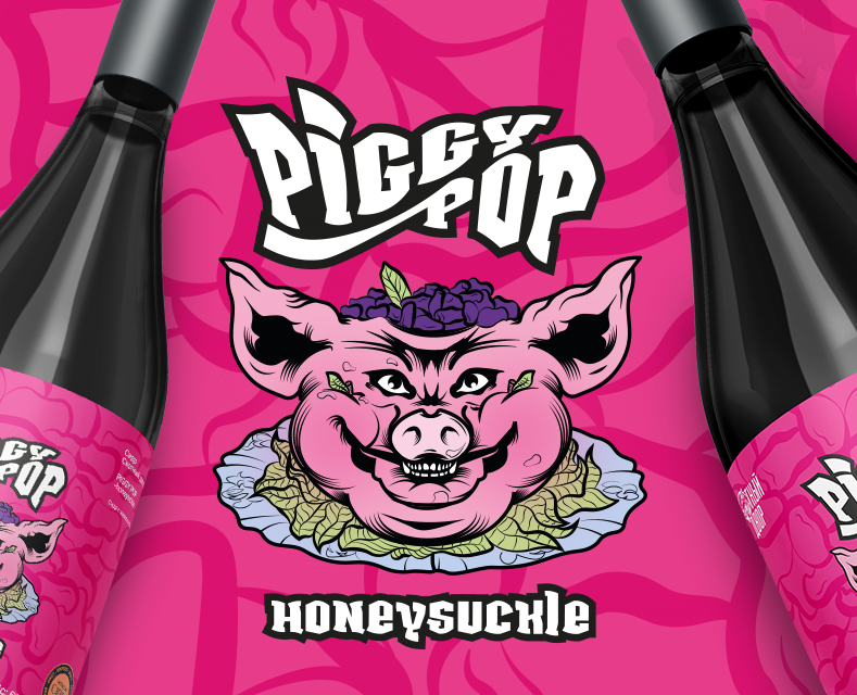 Упаковка | Этикетка сидра Скотный Двор - Piggy Pop — Брендинг, Иллюстрация на Dprofile