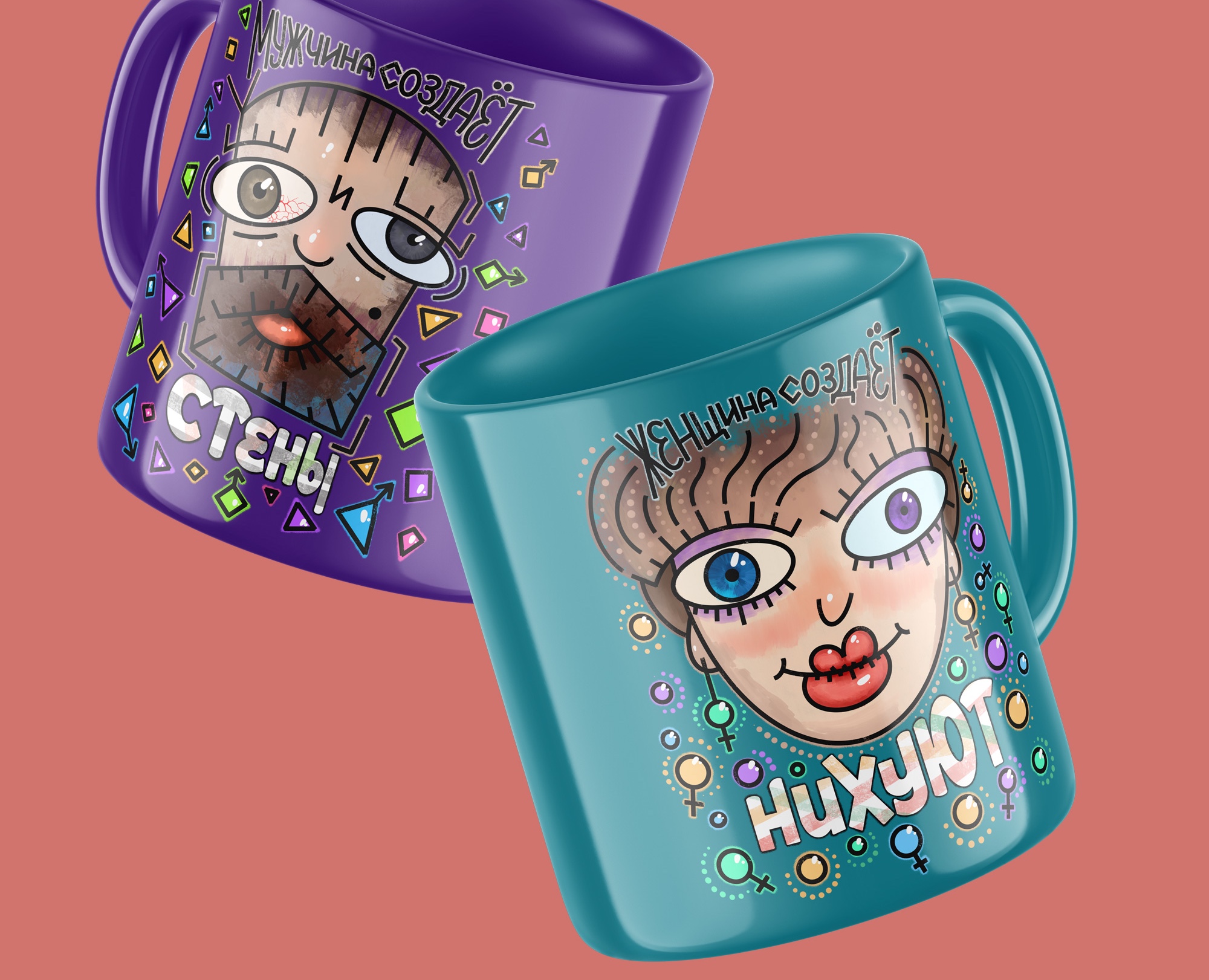 Принт «НИХУЮТ» — Брендинг, Иллюстрация на Dprofile