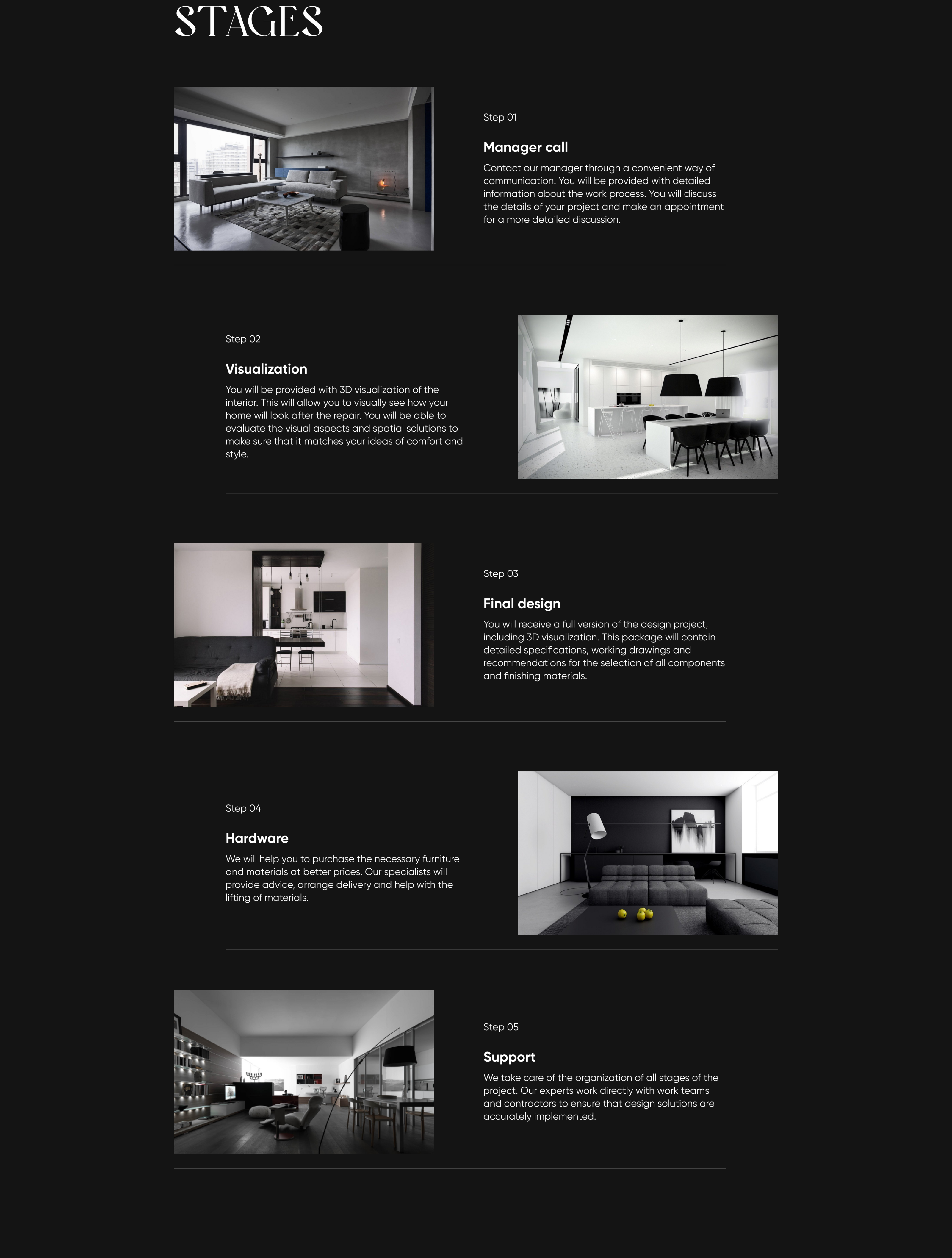 Landing page for interior design studio — Изображение №9 — Интерфейсы на Dprofile