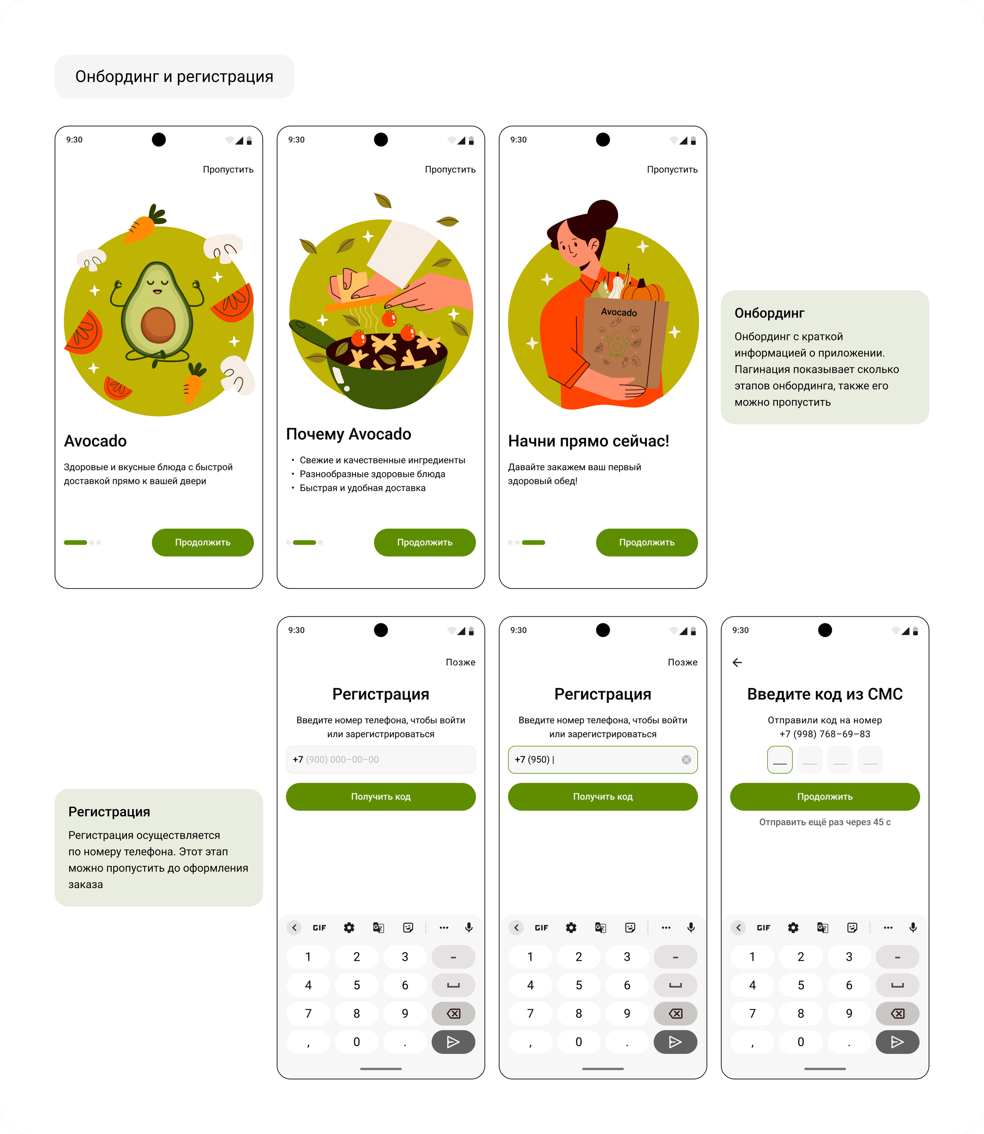 Avocado Приложение доставки здоровой еды — Изображение №11 — Интерфейсы на Dprofile