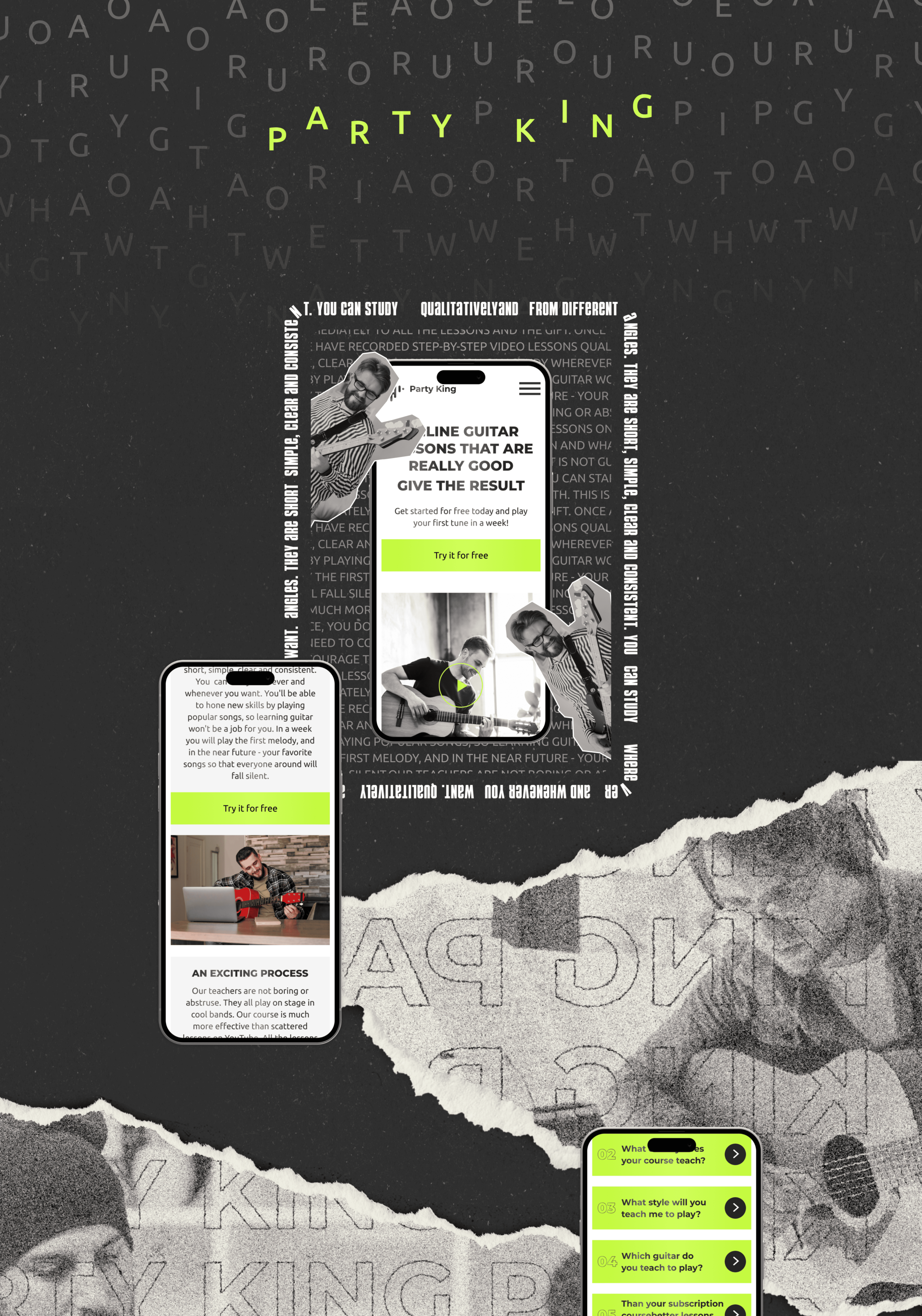 Music education | Landing page | Guitarist — Изображение №5 — Маркетинг, Интерфейсы на Dprofile