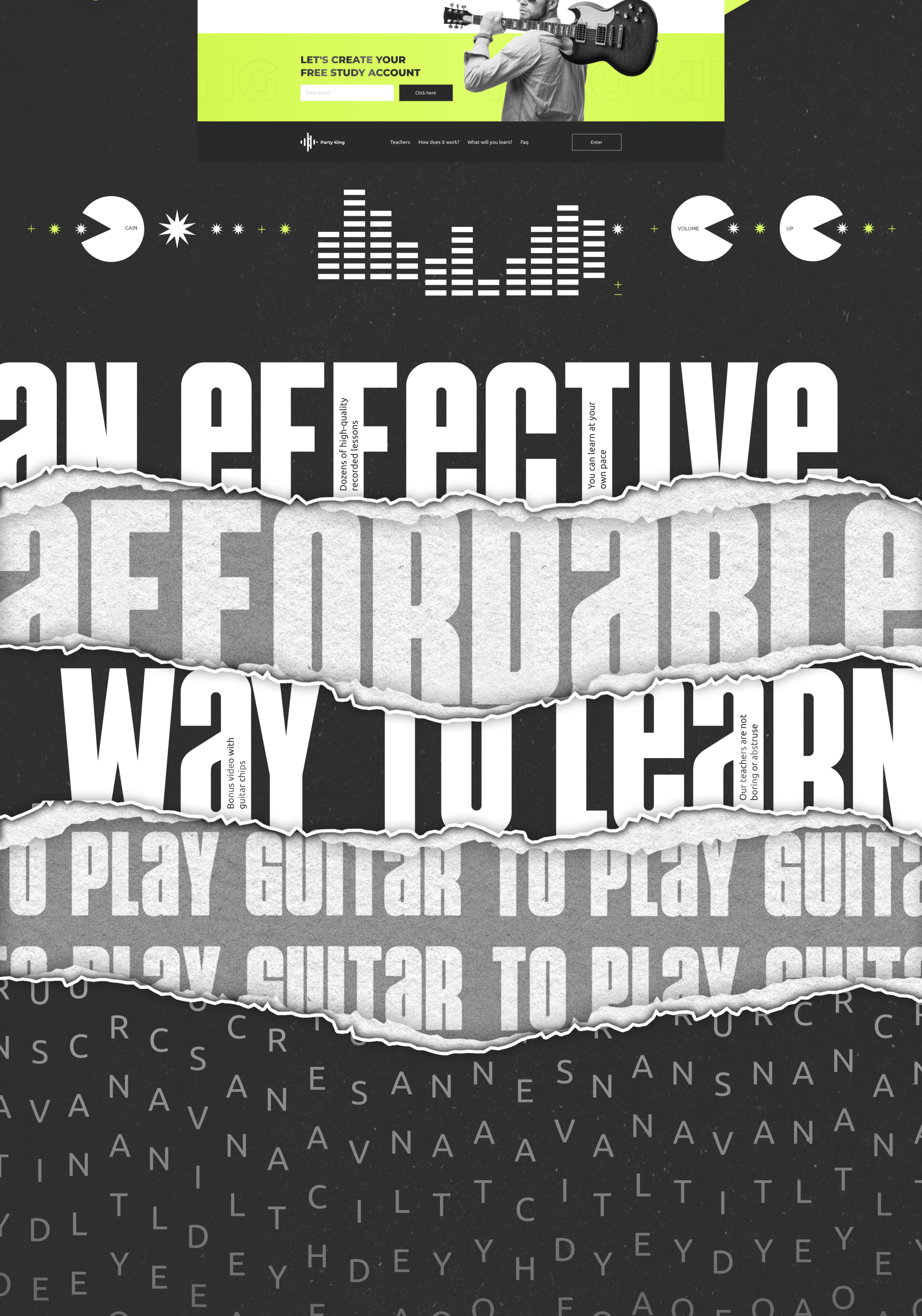 Music education | Landing page | Guitarist — Изображение №4 — Маркетинг, Интерфейсы на Dprofile