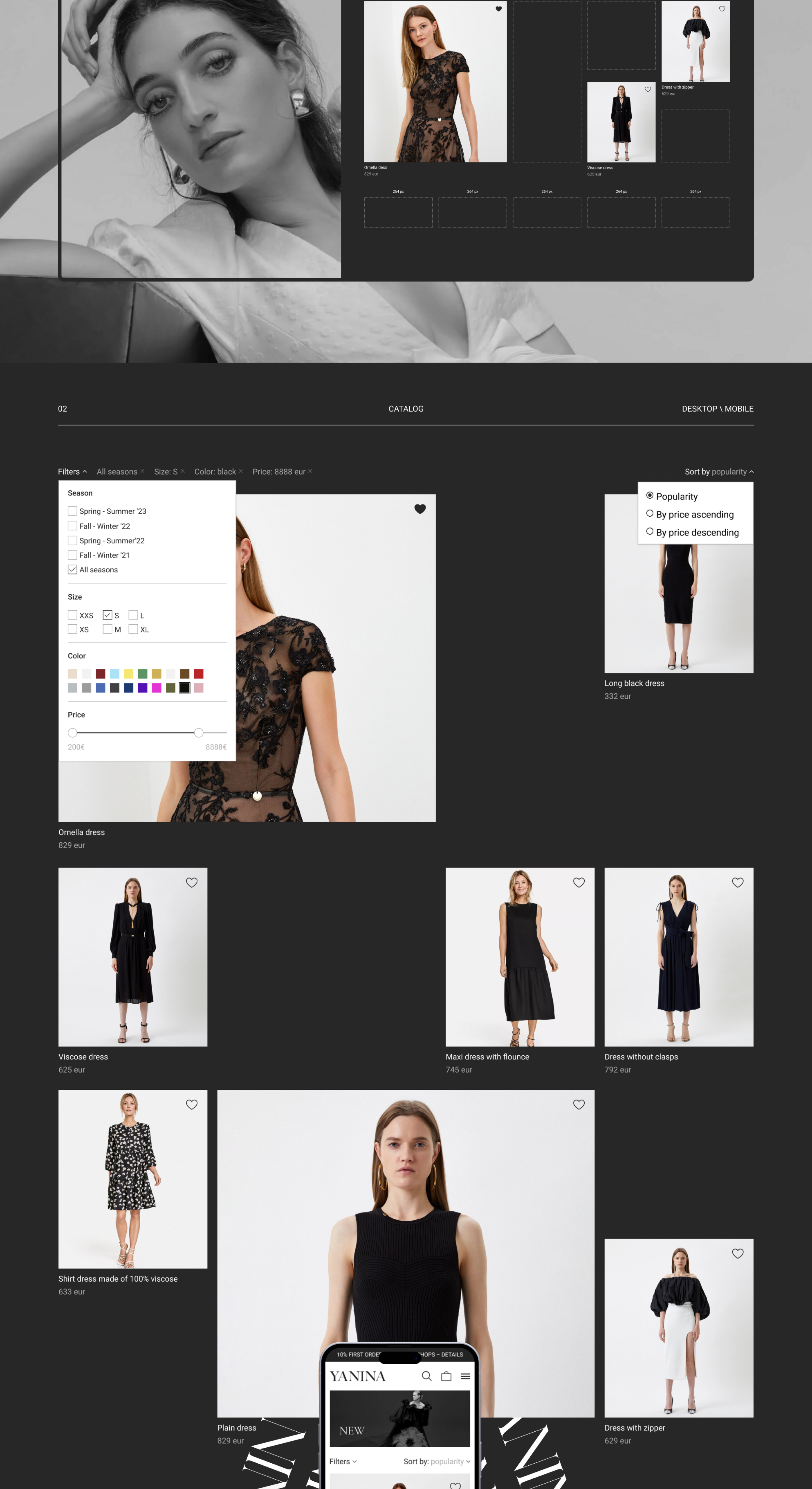 Yanina Fashion | E-commerce — Изображение №4 — Маркетинг, Интерфейсы на Dprofile