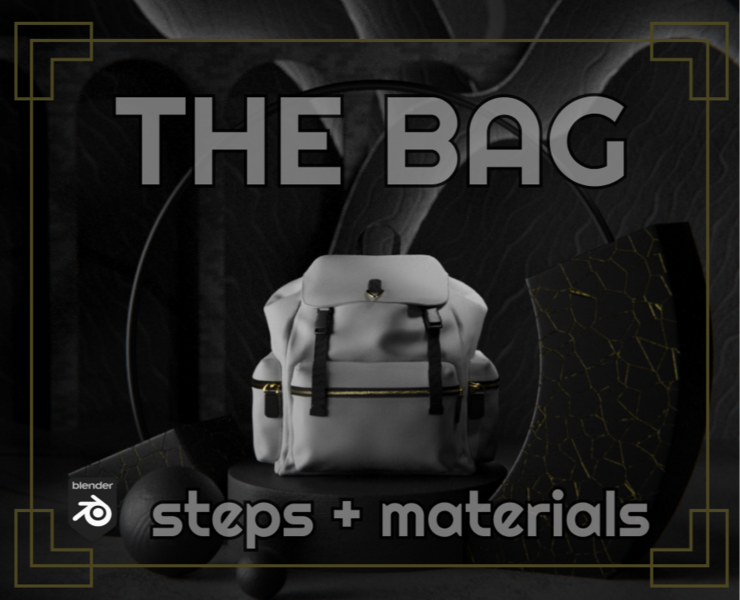 The Bag, продуктовый 3д-рендер в низком и высоком ключе — Графика, 3D на Dprofile