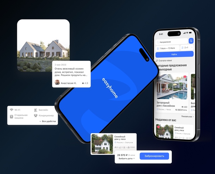 Home rental Mobile App — Интерфейсы на Dprofile