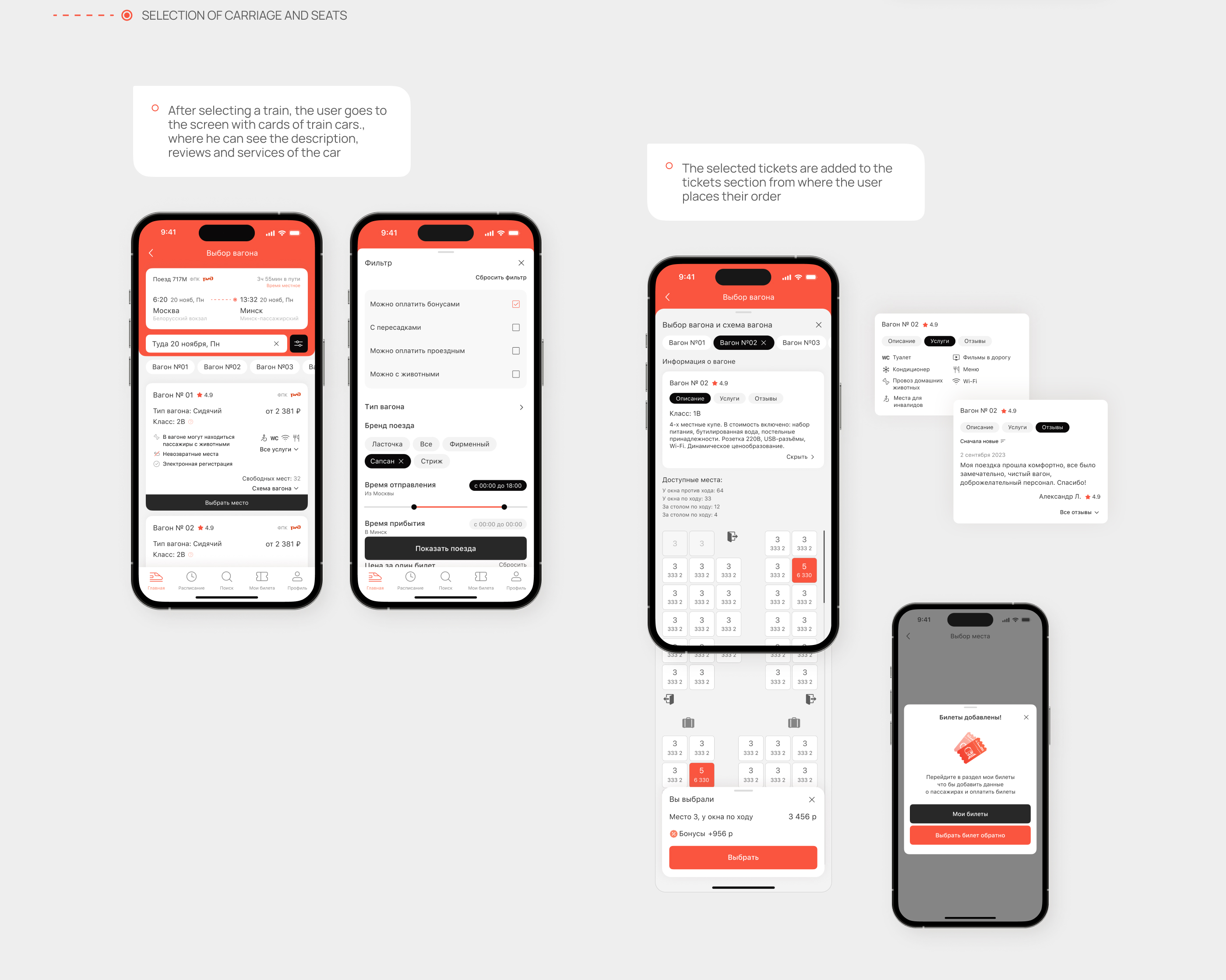Train tickets Mobile App - UX/UI Design — Изображение №8 — Интерфейсы на Dprofile
