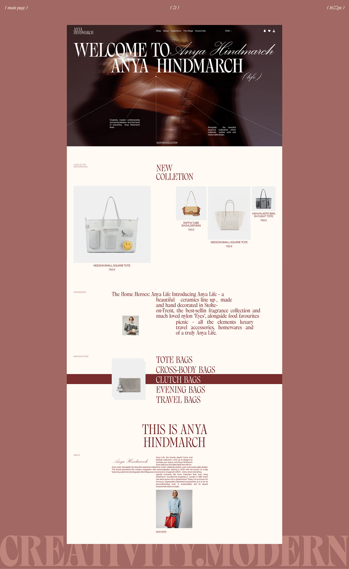 Anya Hindmarch |web & branding — Изображение №4 — Интерфейсы, Анимация на Dprofile