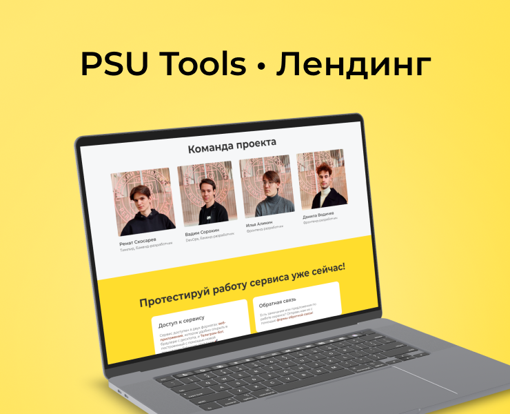 Лендинг PSU Tools — Интерфейсы, Брендинг на Dprofile