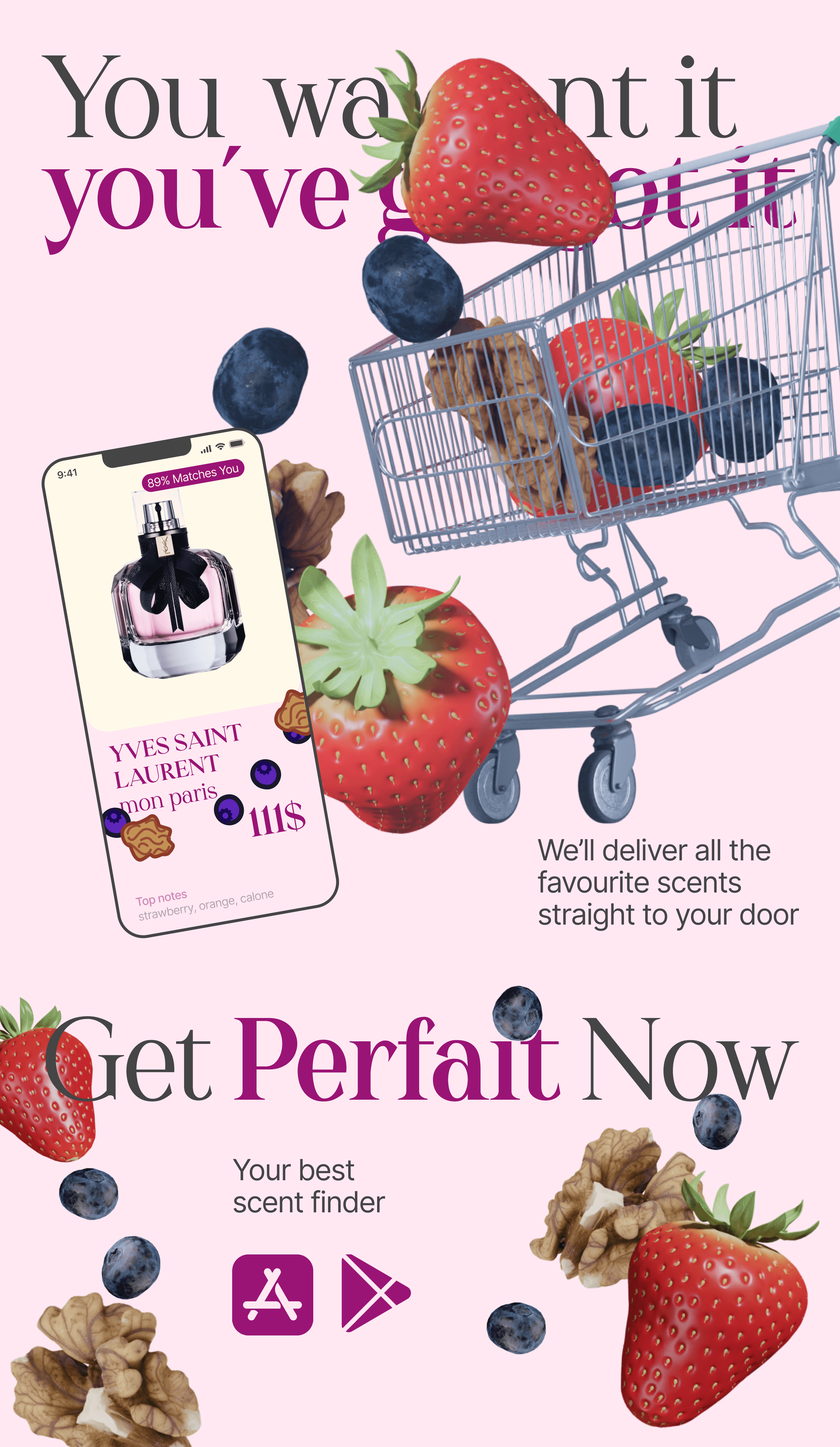 PERFAIT [приложение по подбору парфюма] — Изображение №4 — Интерфейсы, 3D на Dprofile