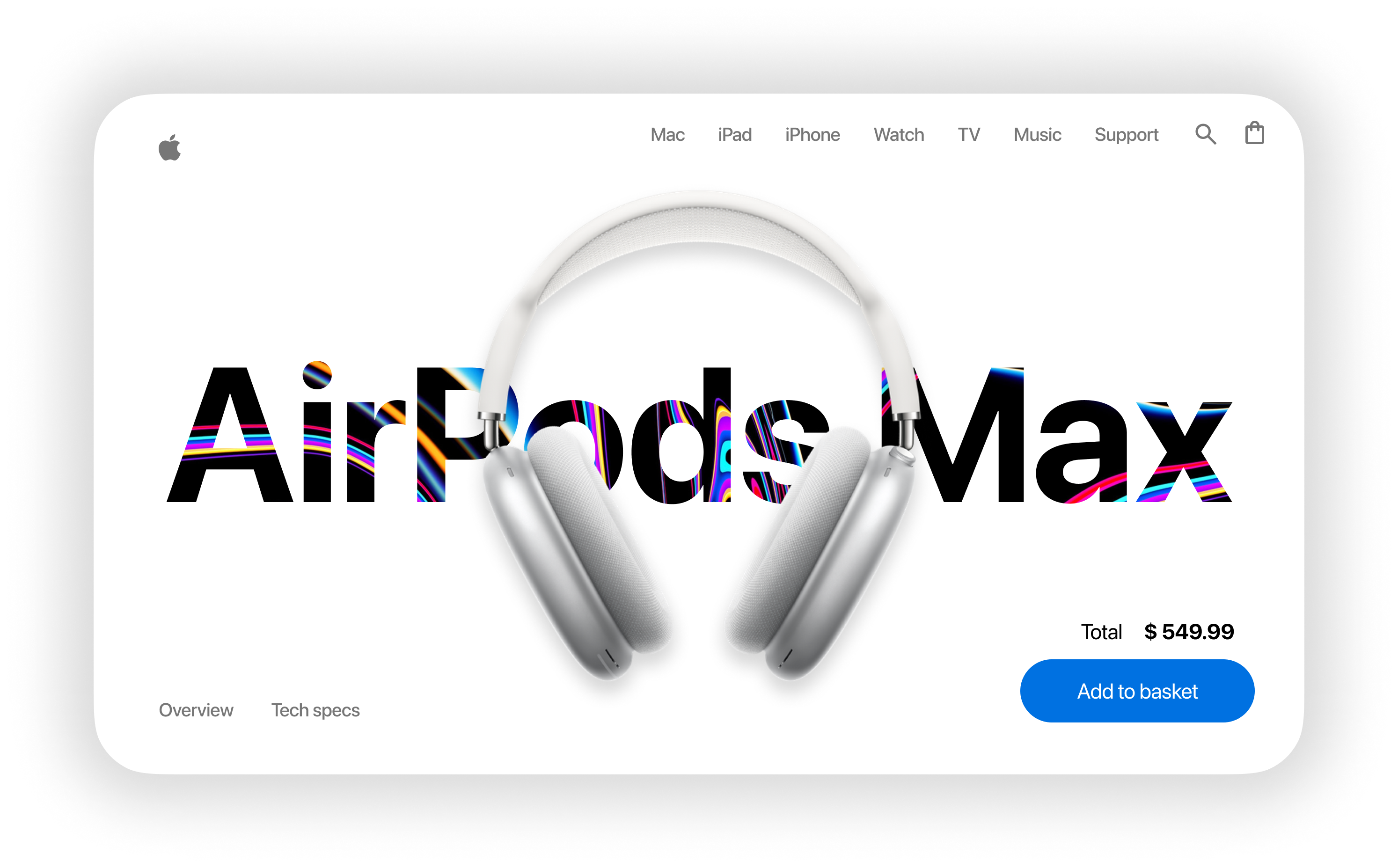 Airpods max  layout — Изображение №1 — Интерфейсы, Графика на Dprofile
