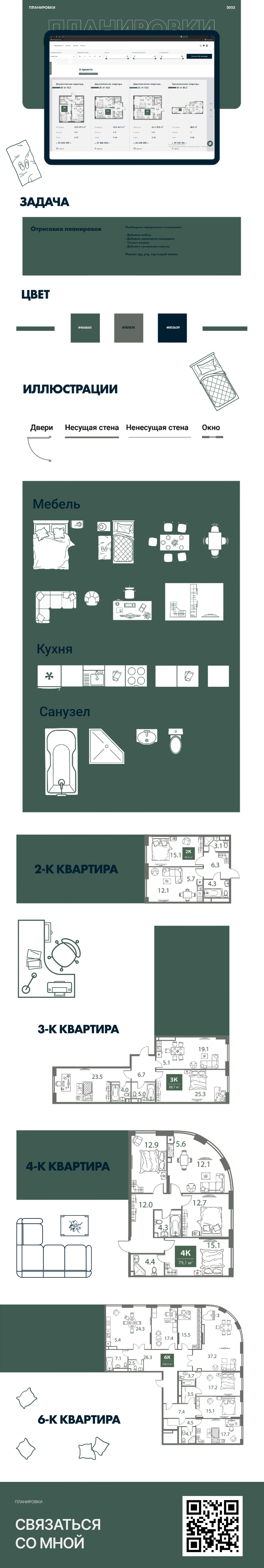 Планировки. Отрисовка планировок — Изображение №1 — Иллюстрация, Графика на Dprofile