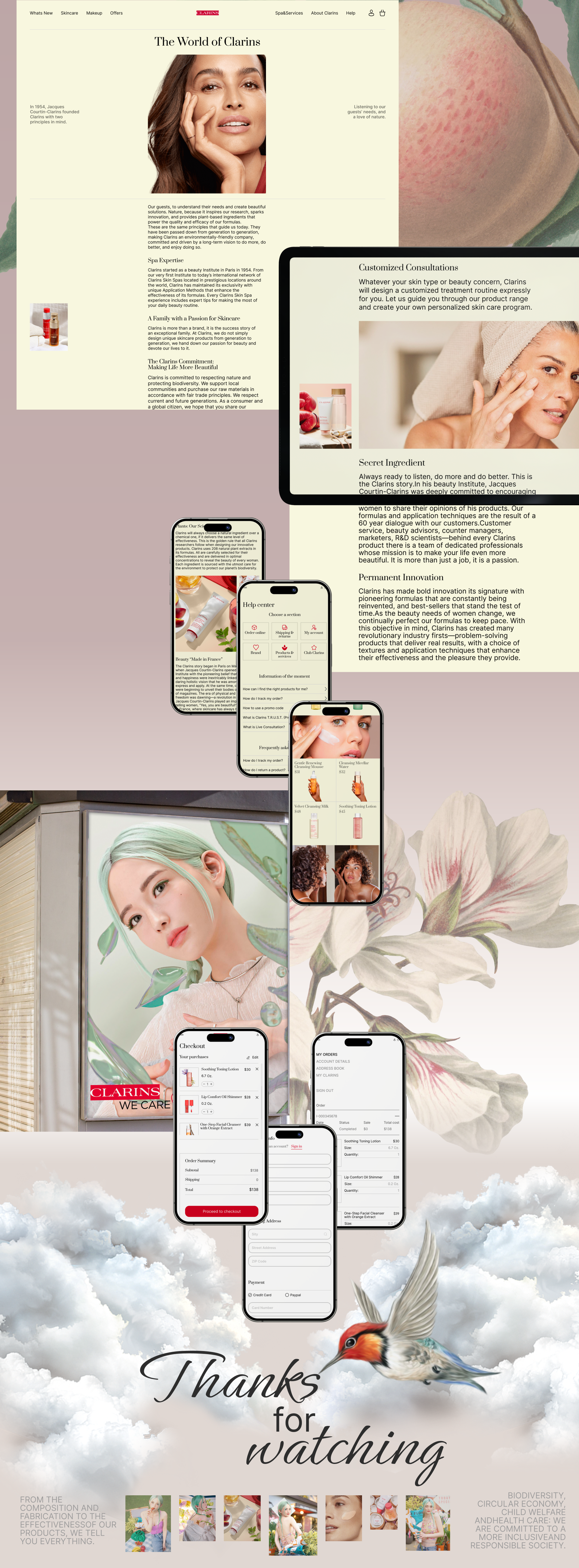 CLARINS | E-Commerce Redesign — Изображение №5 — Интерфейсы, Брендинг на Dprofile