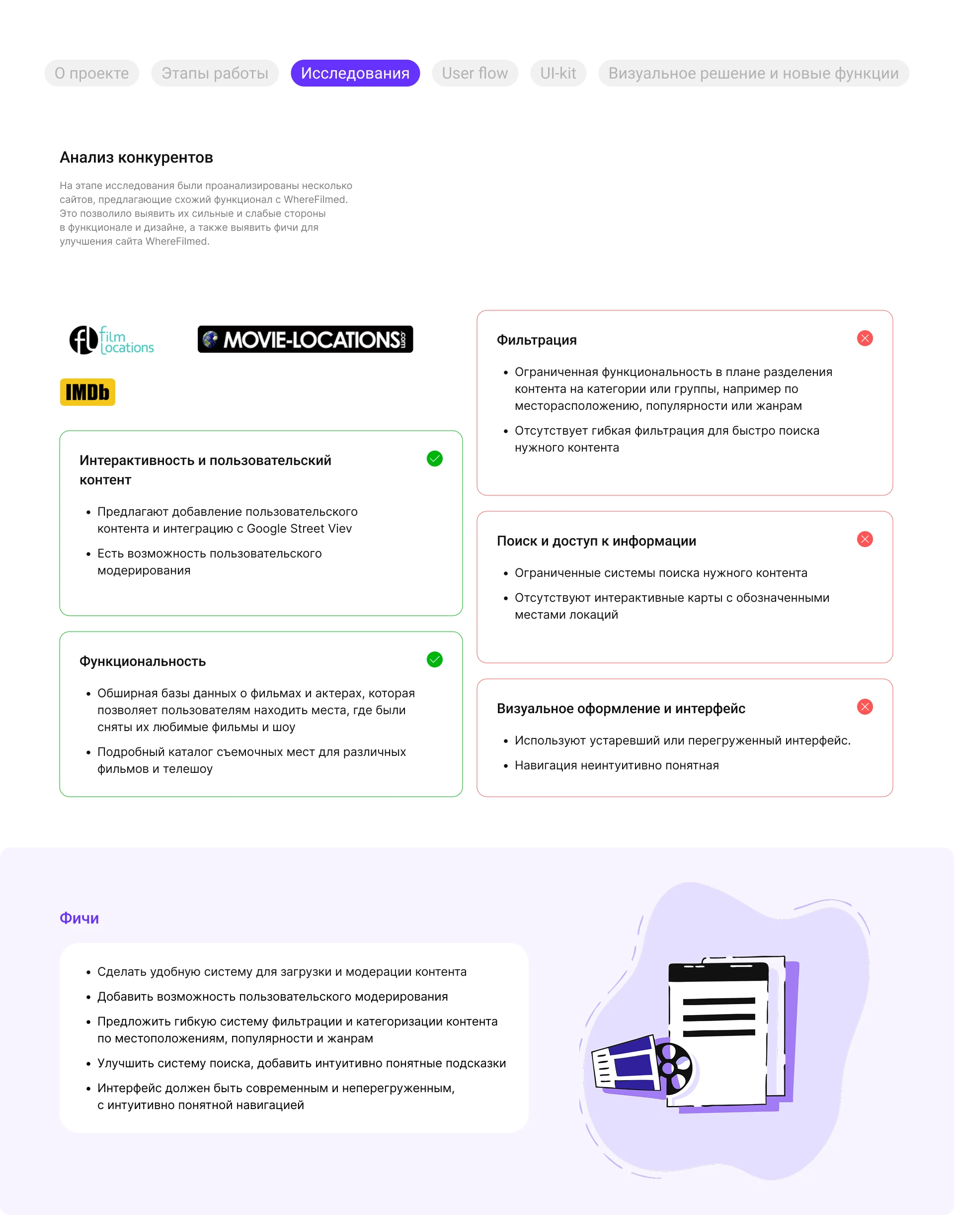 Where Filmed - редизайн Web|Adaptive mobile — Изображение №5 — Интерфейсы на Dprofile