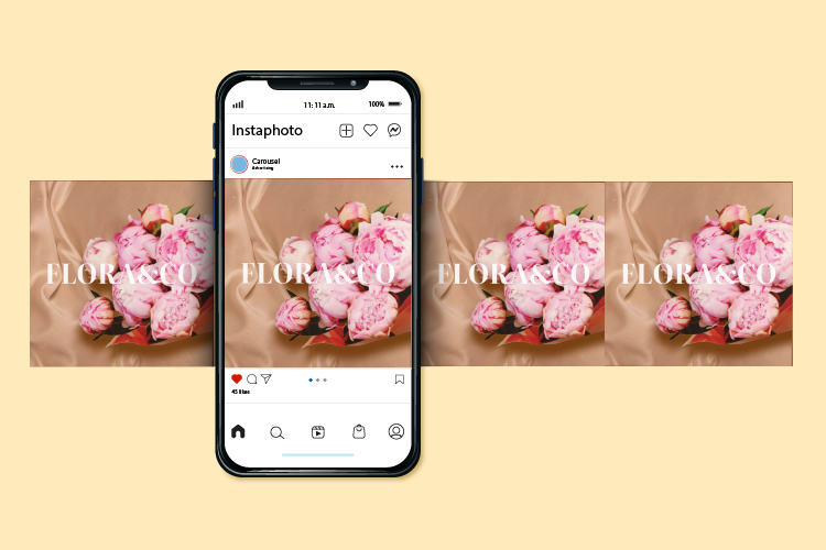 Дизайн для соцсетей. FLORA&CO — Изображение №4 — Графика на Dprofile