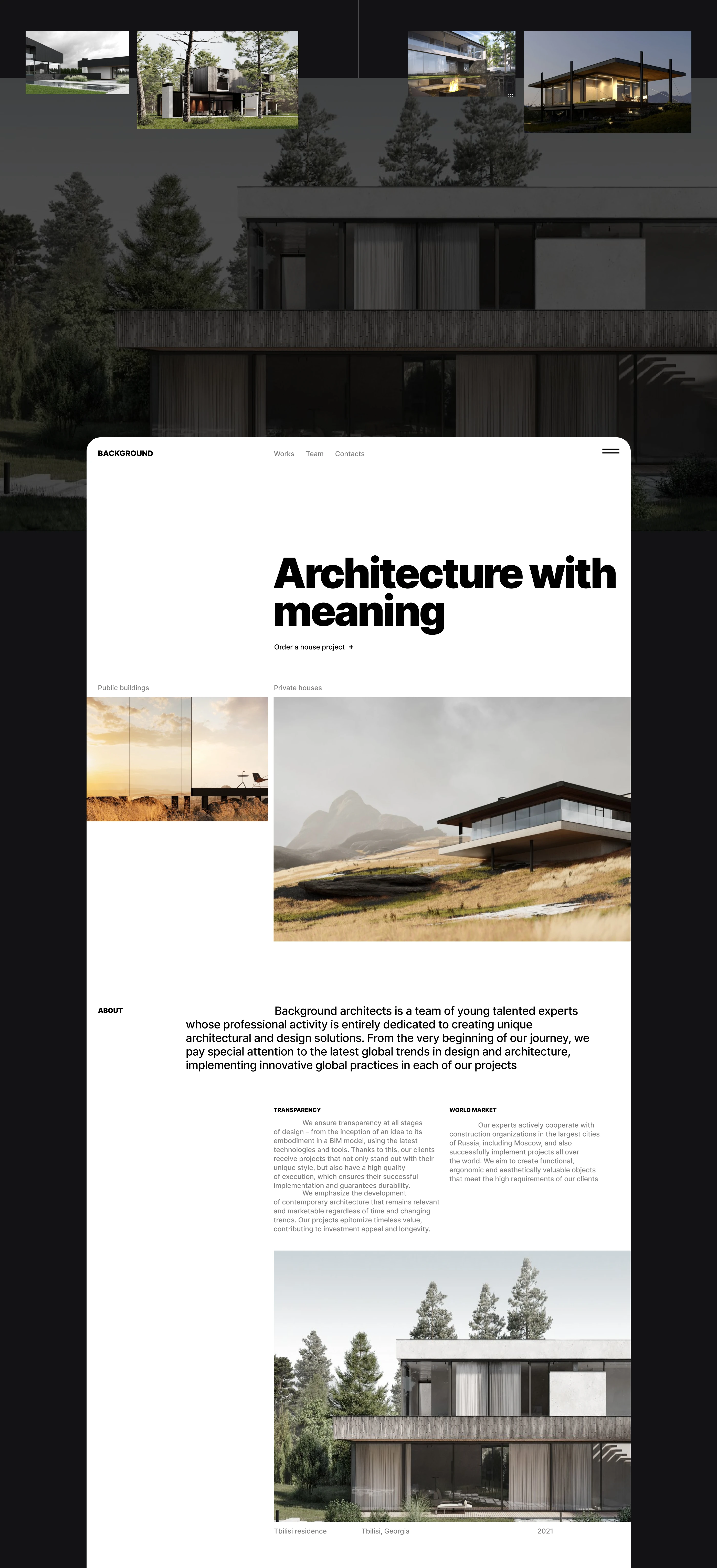 Website of the architectural bureau — Изображение №2 — Интерфейсы на Dprofile