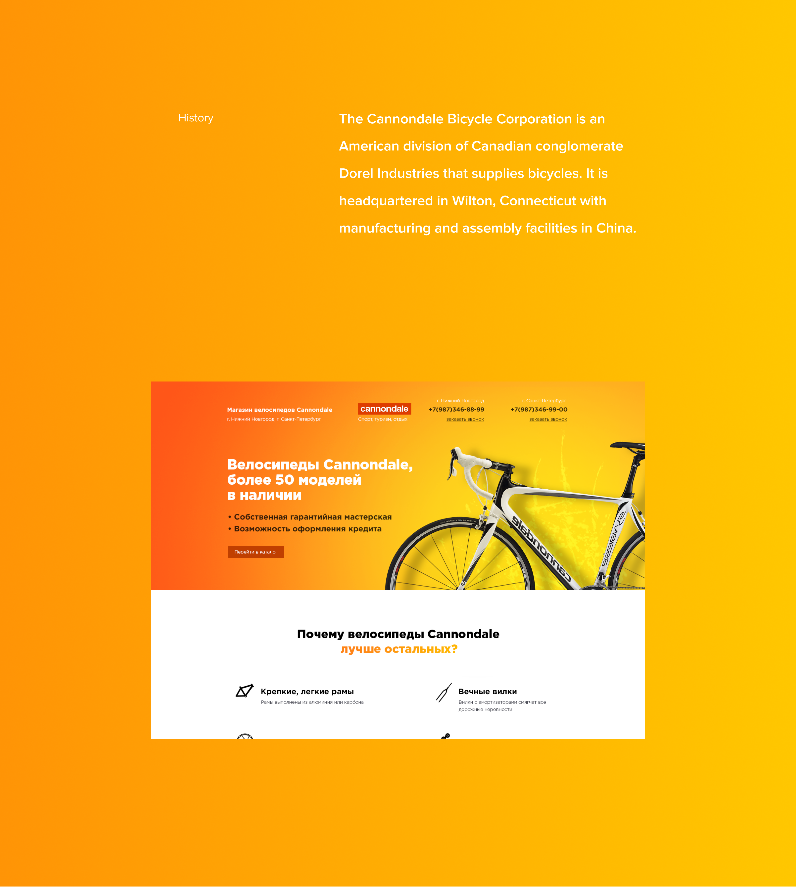 Landing page Bike, bicycle, sport. Лендинг спорт товары — Изображение №2 — Интерфейсы на Dprofile