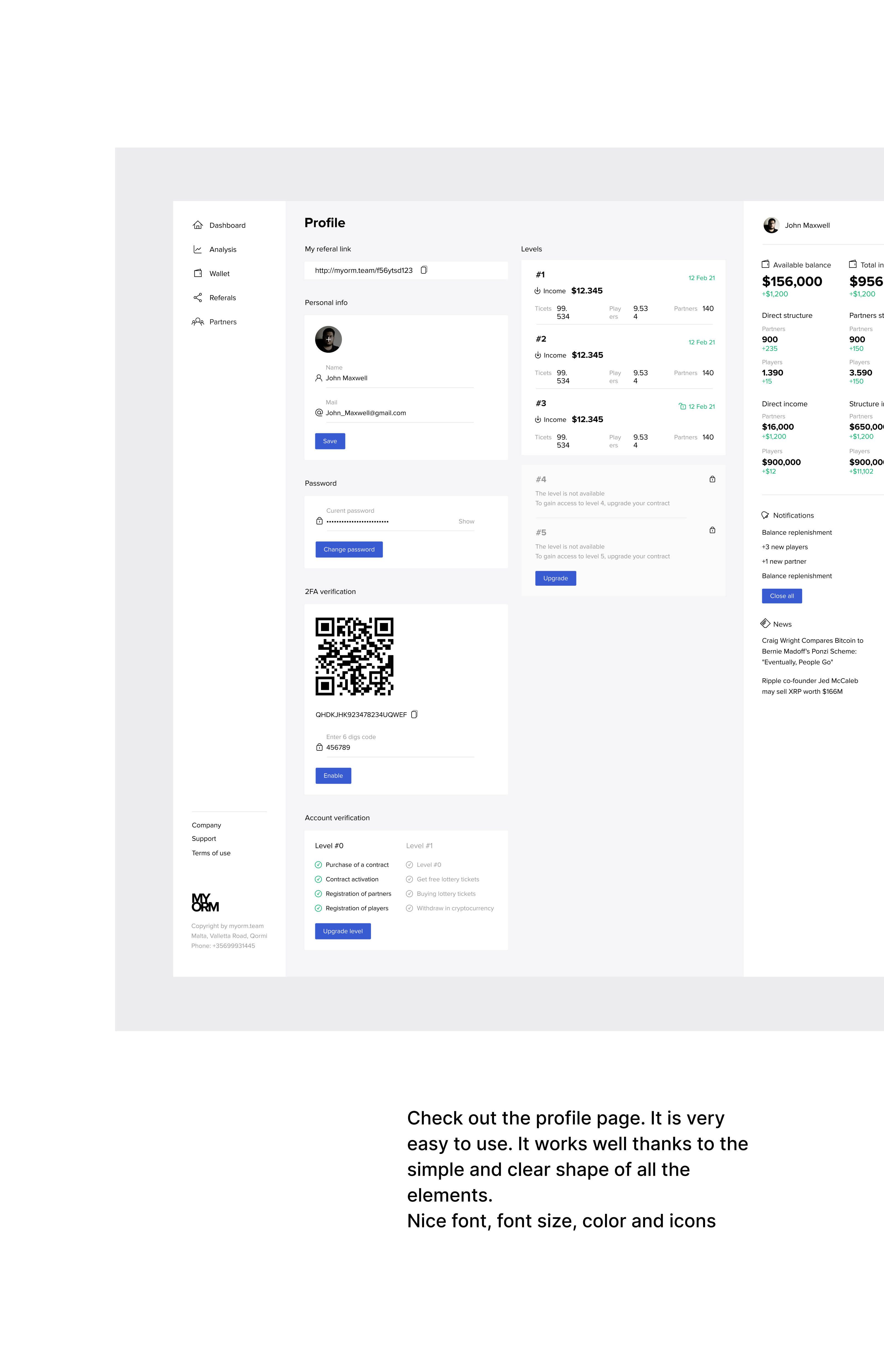 MyORM — cryptocurrencym, lottery, btc, eth, обменник крипто — Изображение №11 — Интерфейсы, Иллюстрация на Dprofile