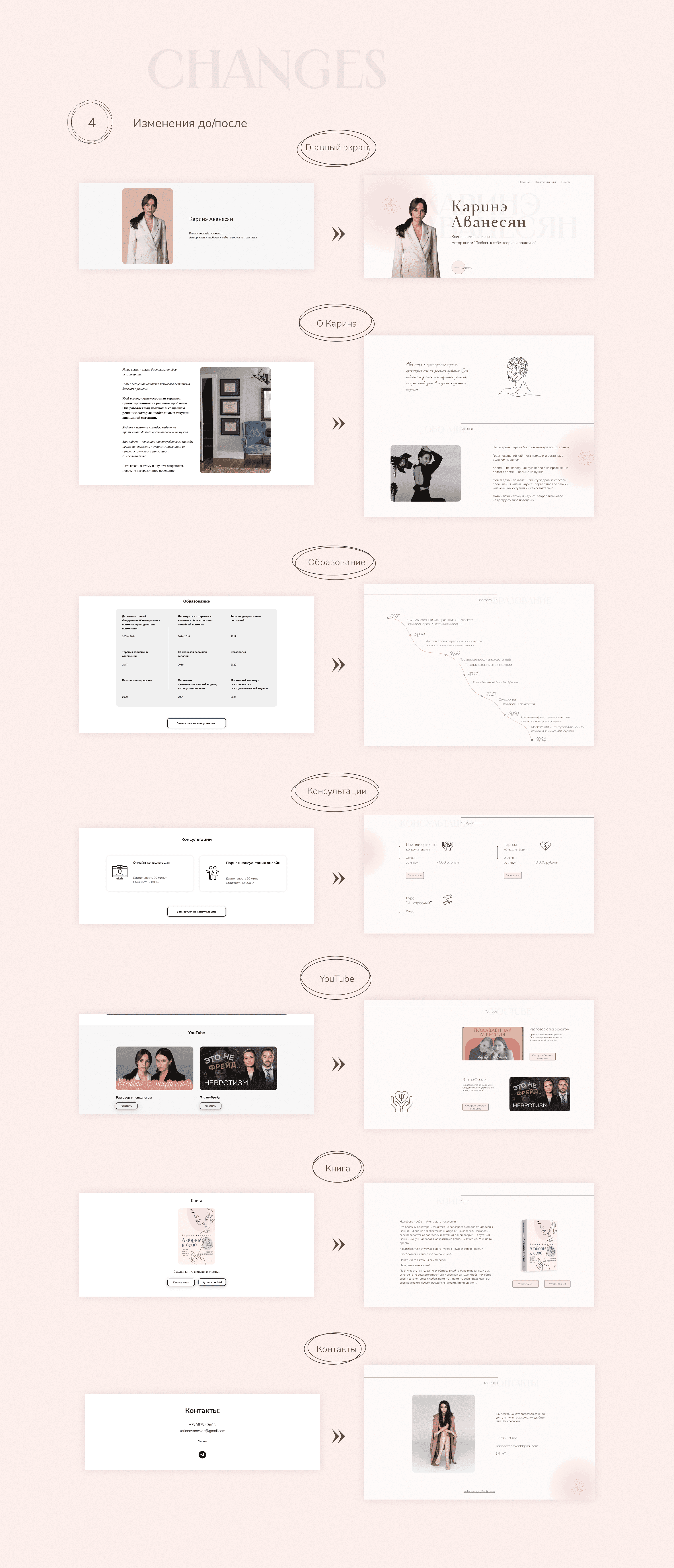 Redesign/Landing page/Психолог — Изображение №3 — Интерфейсы, Брендинг на Dprofile