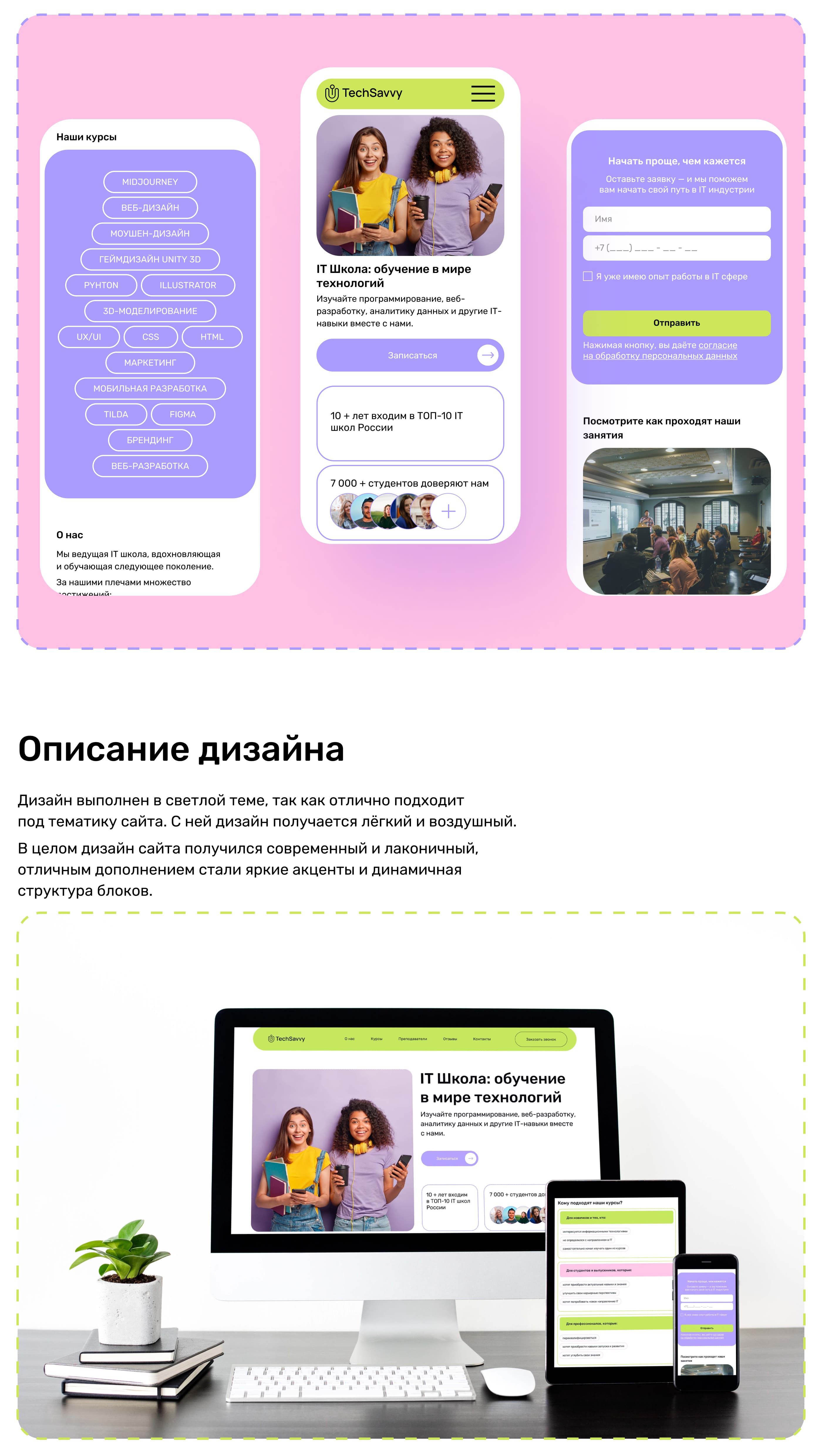 Лендинг для IT школы — Изображение №7 — Интерфейсы, Маркетинг на Dprofile