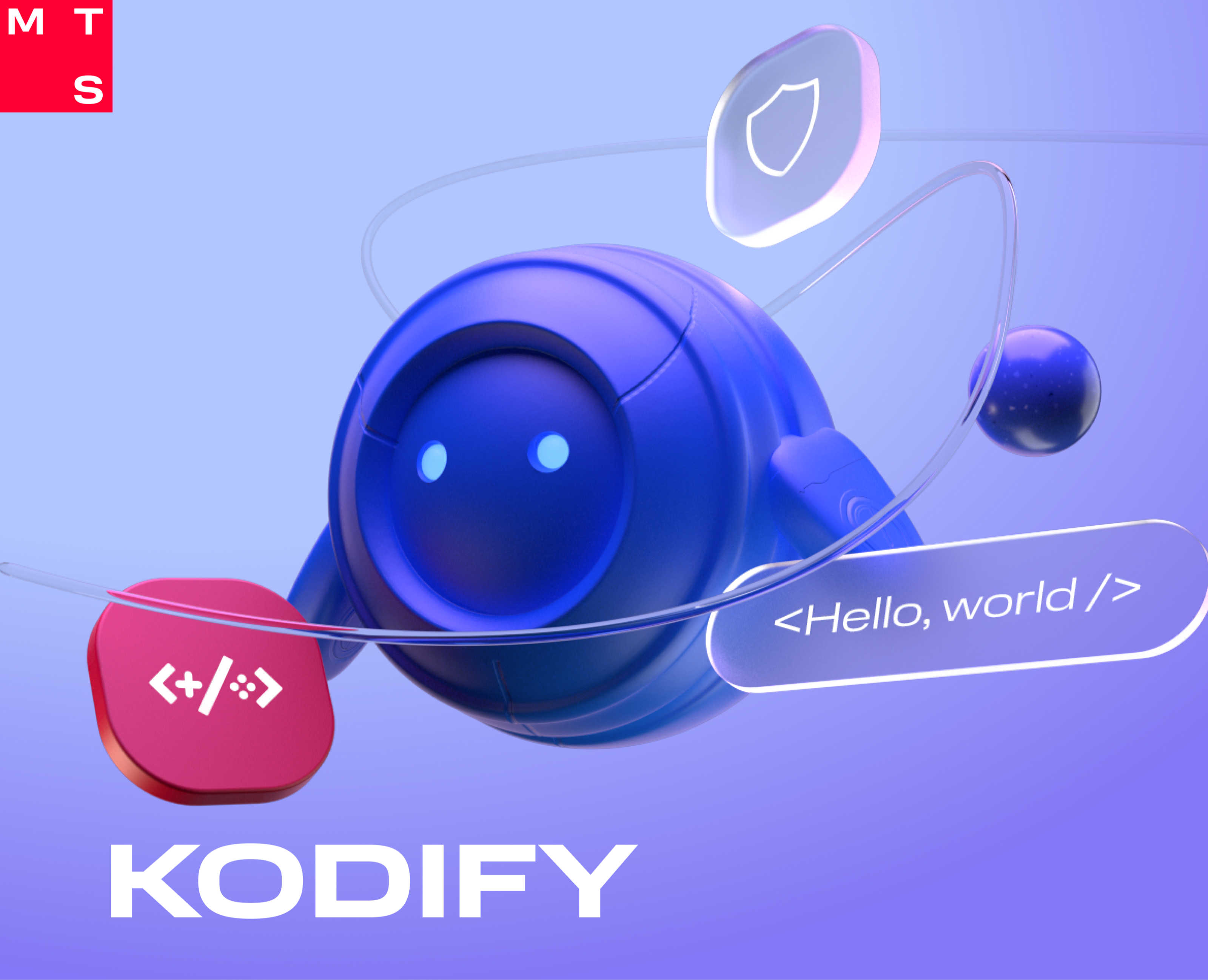 Key Visual для сервиса MTS Kodify — Иллюстрация на Dprofile