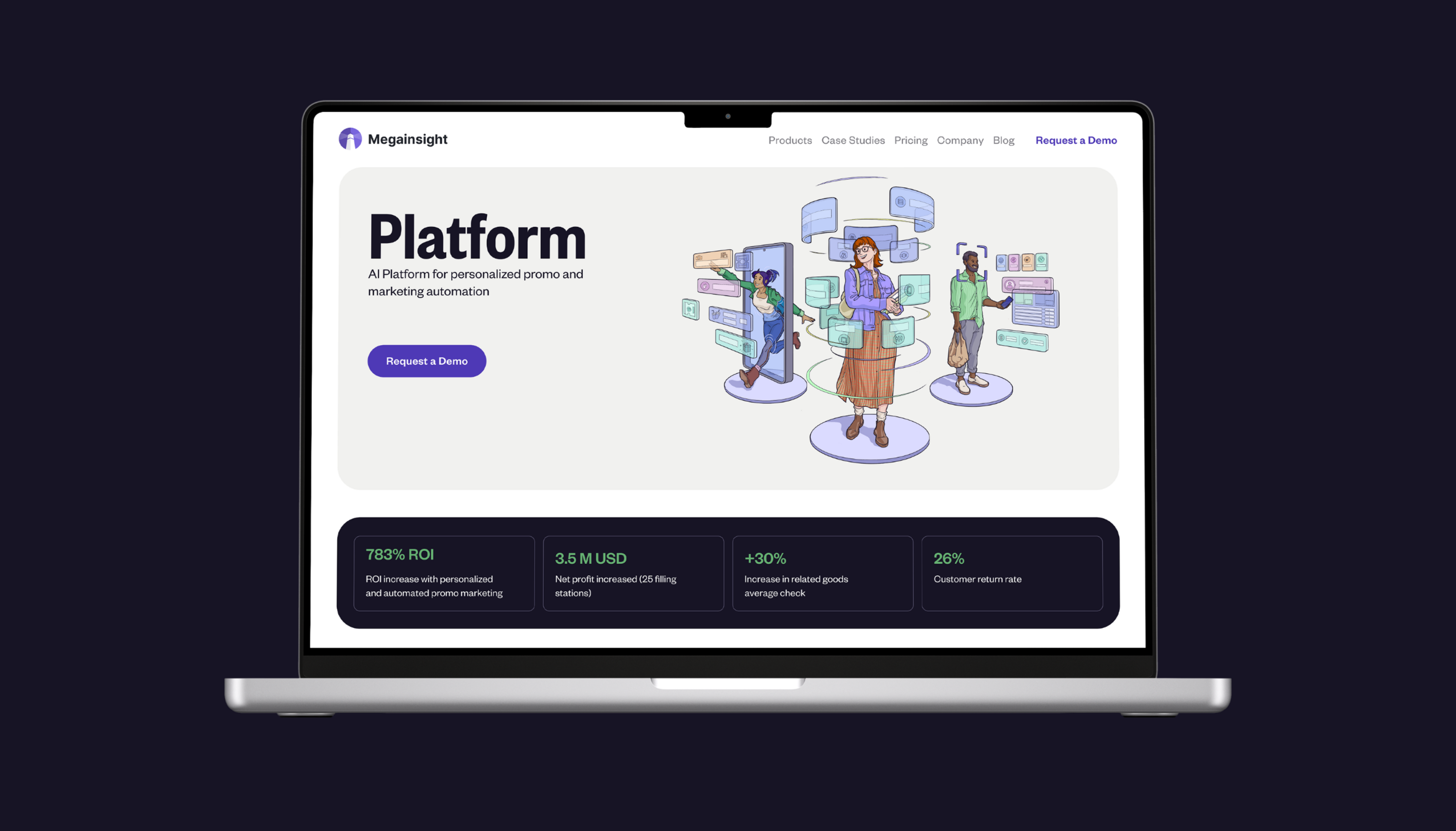 Megainsight | Website & Illustration — Изображение №3 — Интерфейсы, Иллюстрация на Dprofile