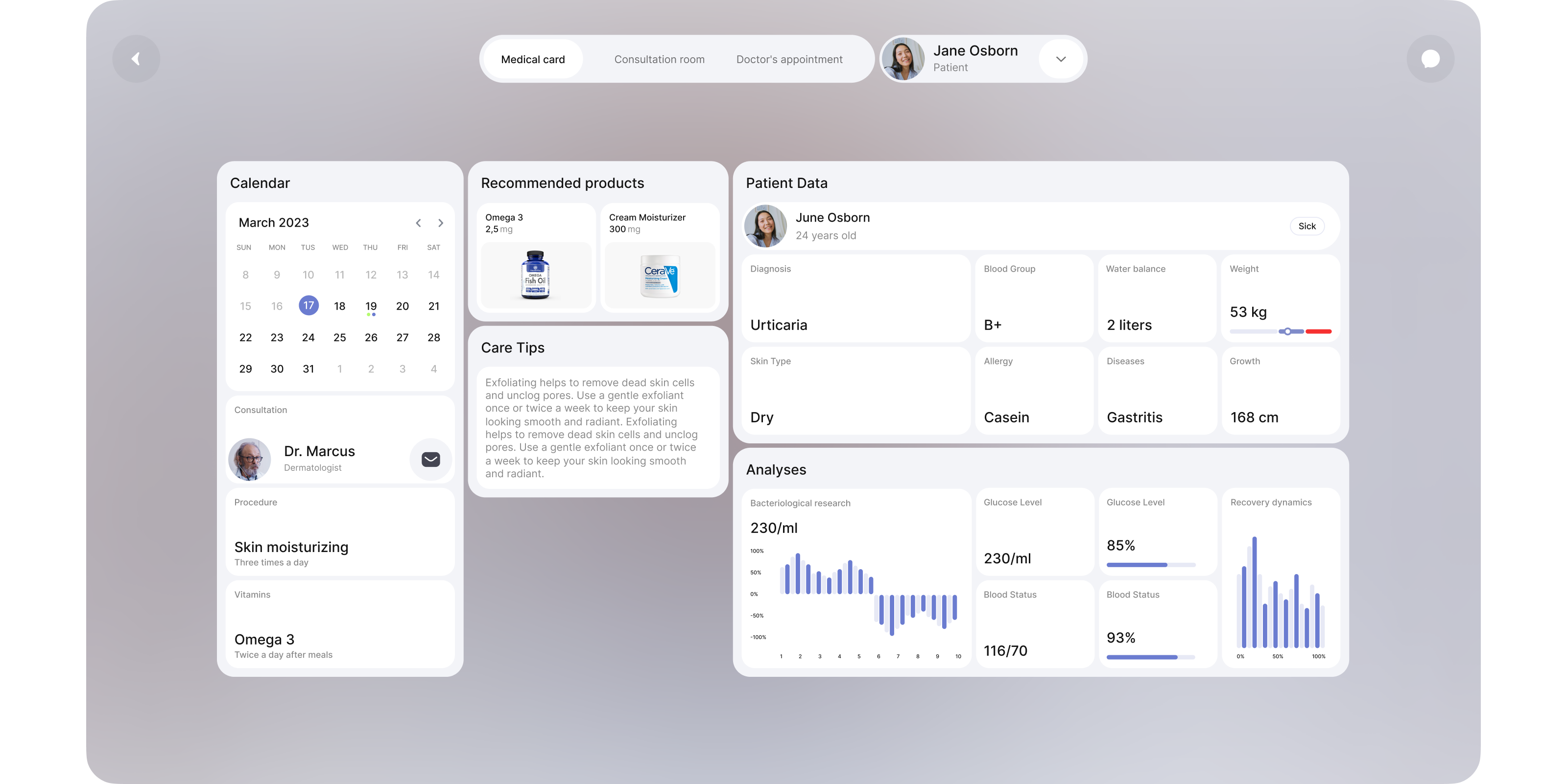 SkinCare | Medical concept — Изображение №5 — Интерфейсы на Dprofile