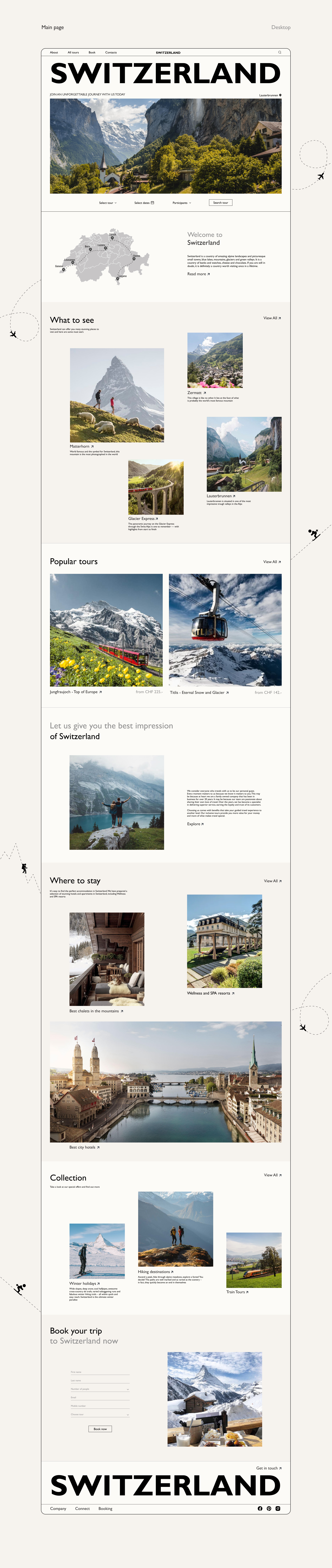 SWITZERLAND | Tour agency — Изображение №2 — Интерфейсы на Dprofile