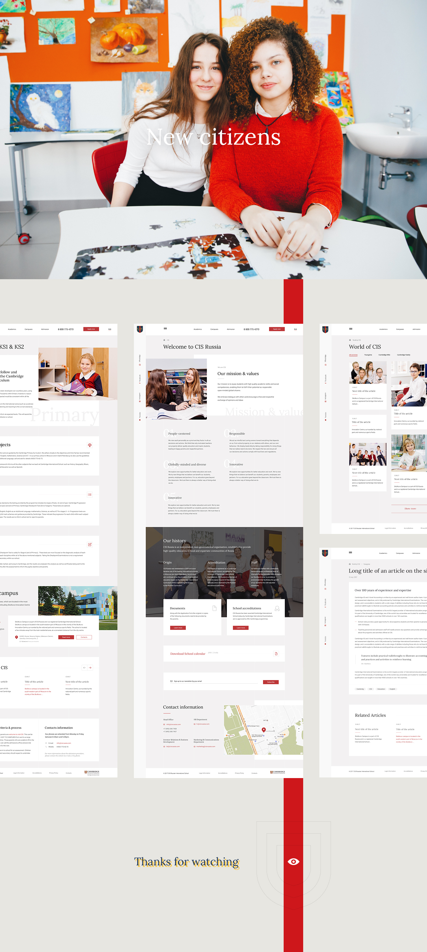 Cambridge International School — Изображение №4 — Интерфейсы на Dprofile