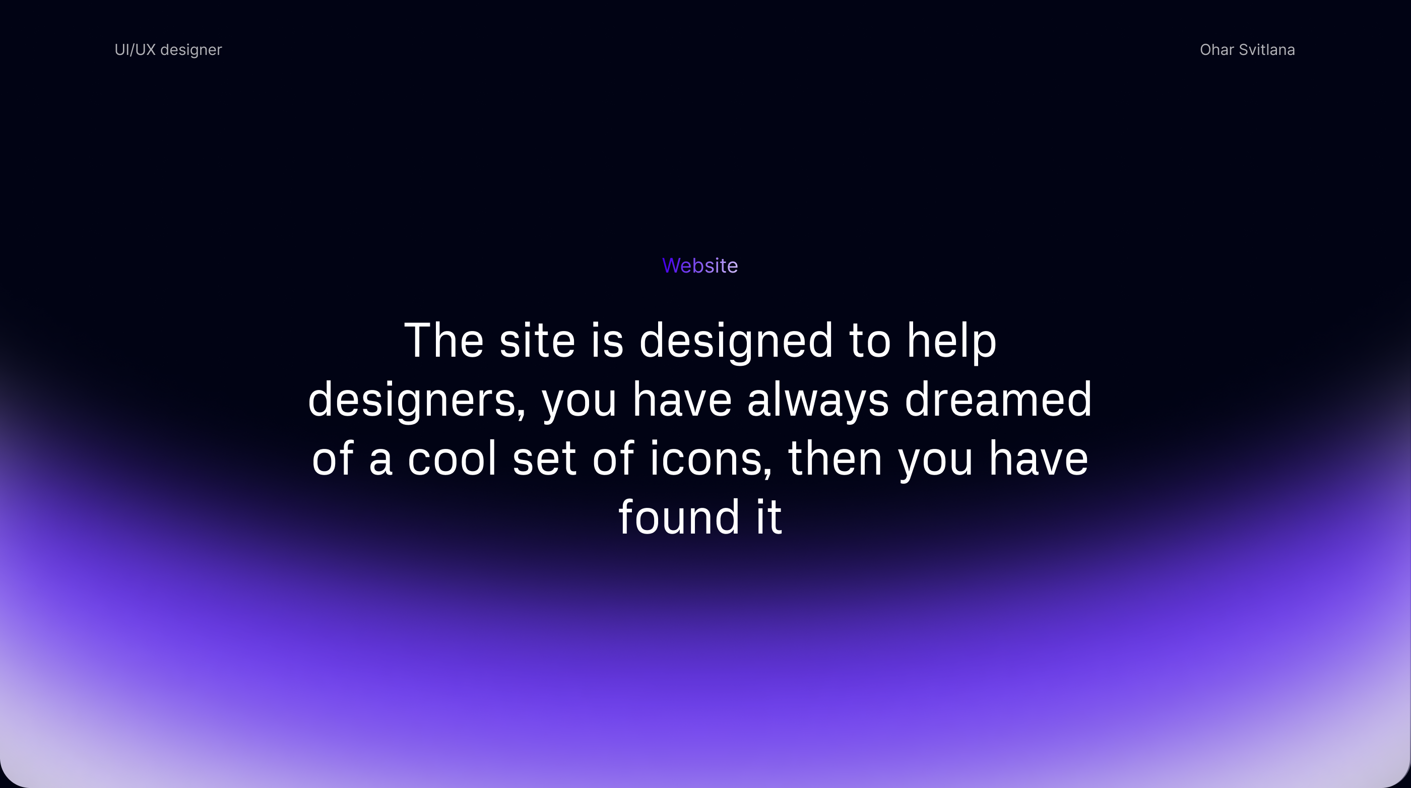 Website IconiOn - designer icons — Изображение №1 — Интерфейсы, Анимация на Dprofile