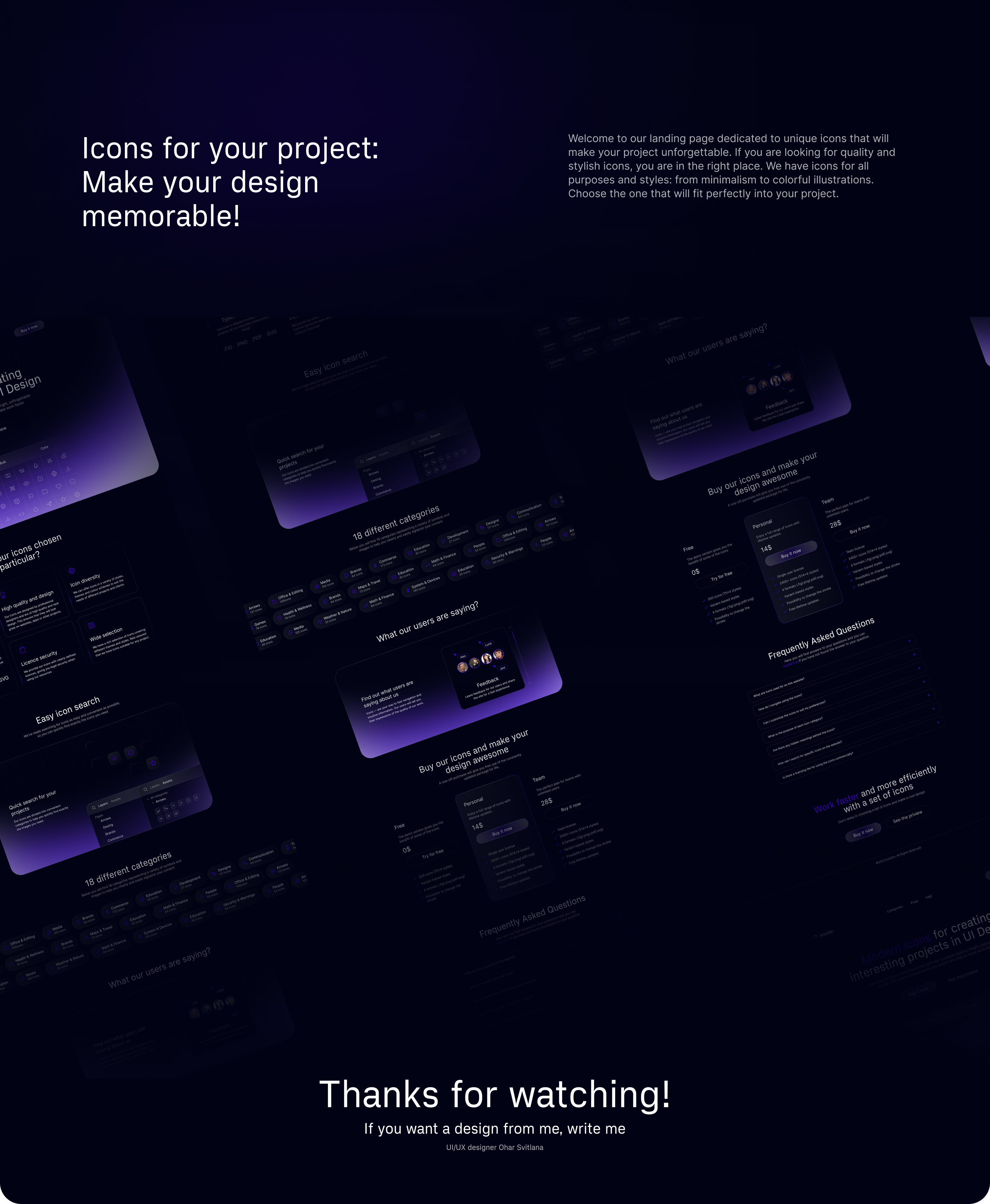 Website IconiOn - designer icons — Изображение №9 — Интерфейсы, Анимация на Dprofile