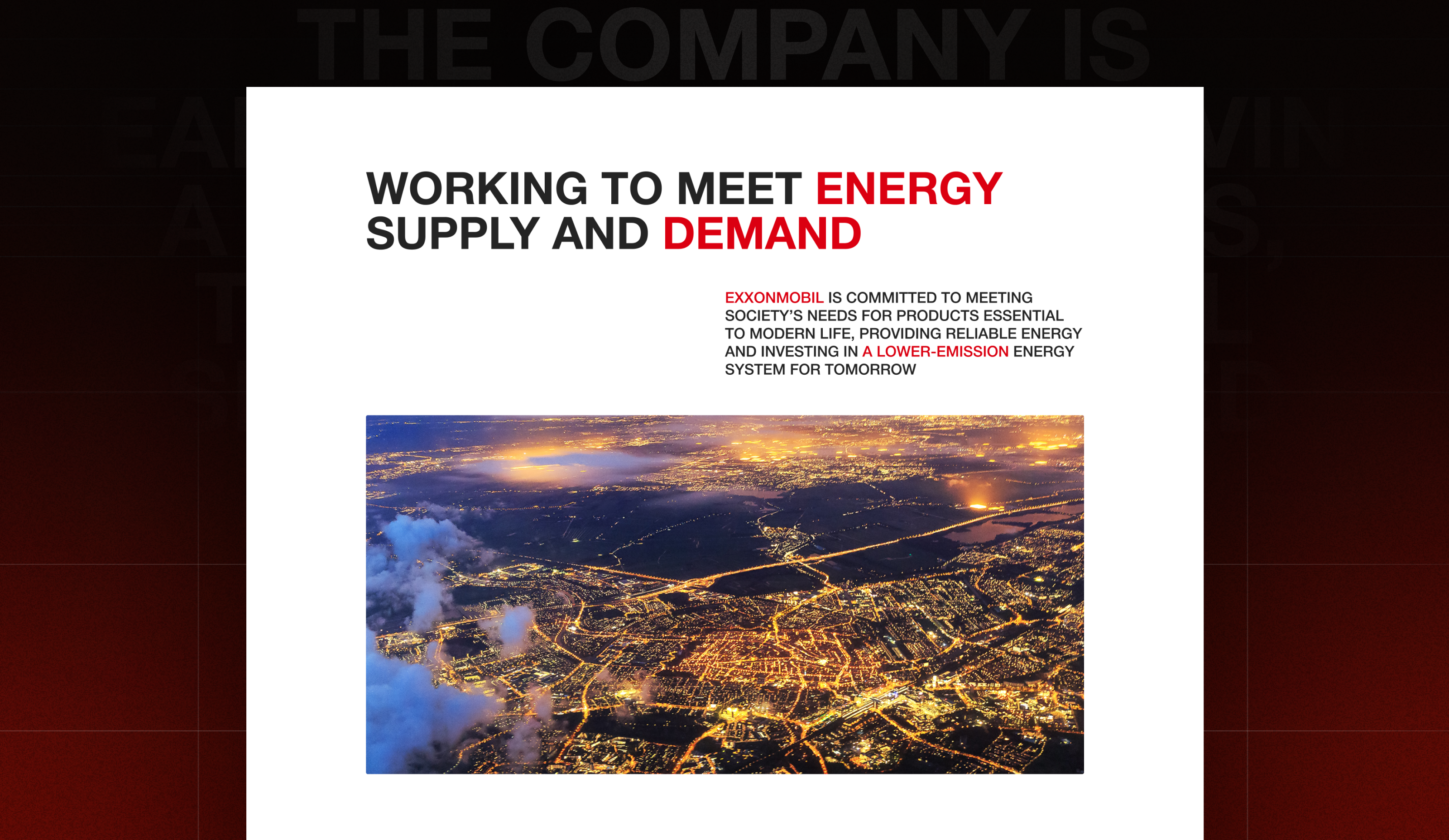 ExxonMobil | Corporate website redesign — Изображение №4 — Интерфейсы, Брендинг на Dprofile