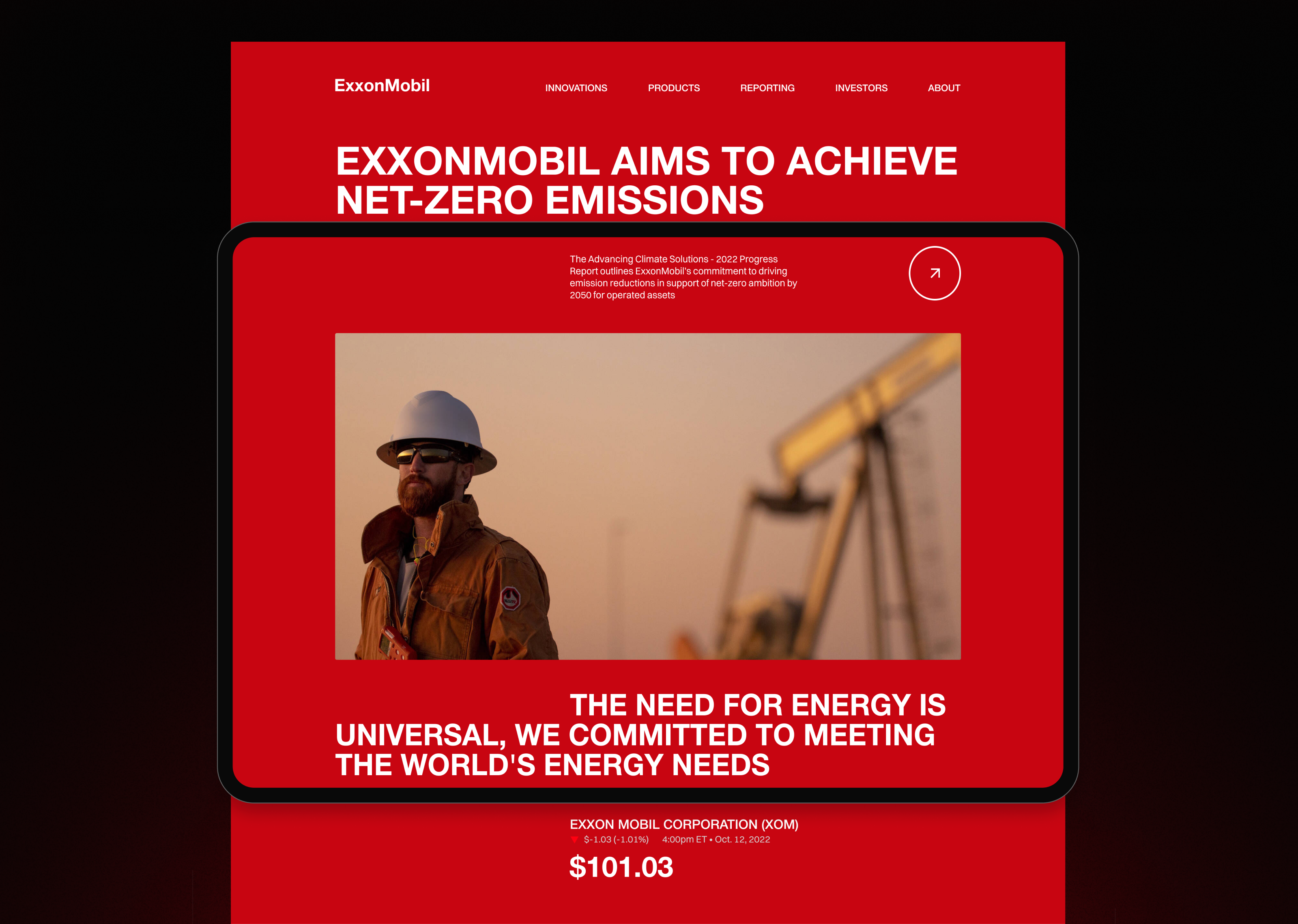 ExxonMobil | Corporate website redesign — Изображение №7 — Интерфейсы, Брендинг на Dprofile