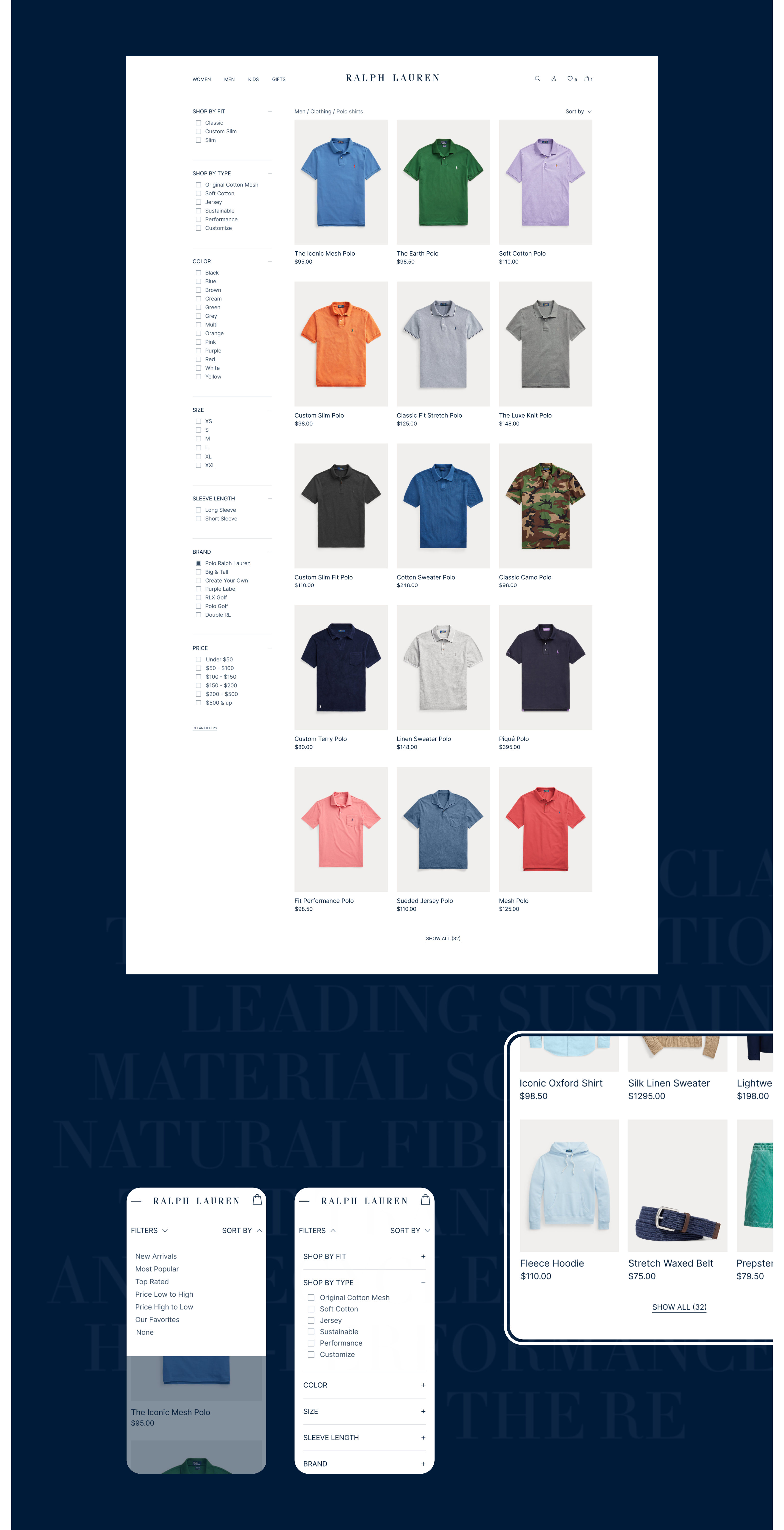 RALPH LAUREN Redesign E-commerce — Изображение №4 — Интерфейсы, Брендинг на Dprofile