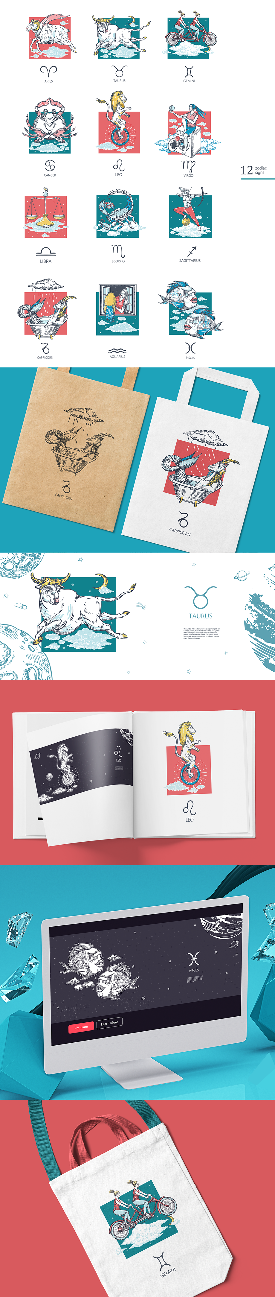 Funny zodiac — Изображение №1 — Иллюстрация, Графика на Dprofile