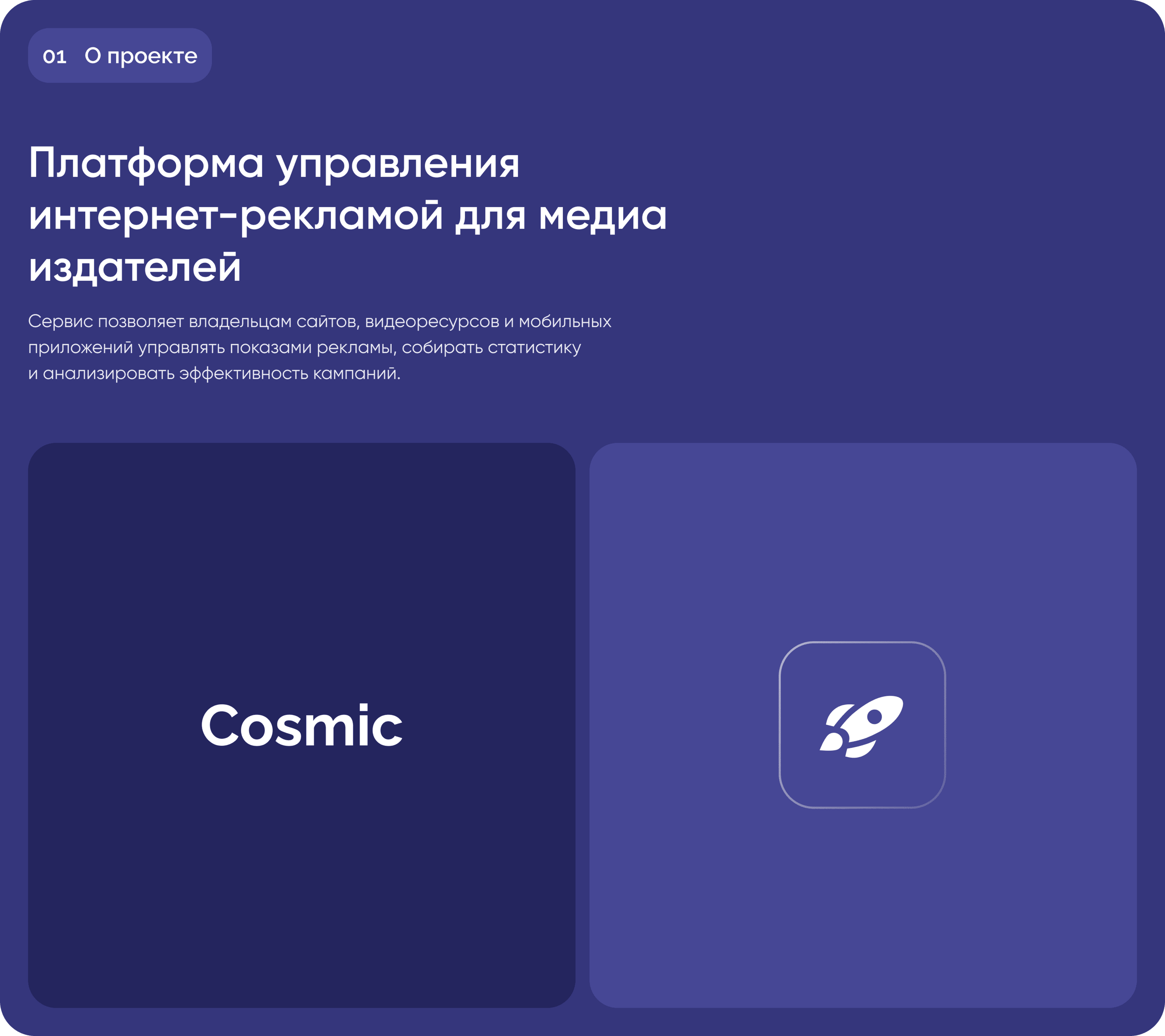 Cosmic | Landing page — Изображение №2 — Интерфейсы, Иллюстрация на Dprofile