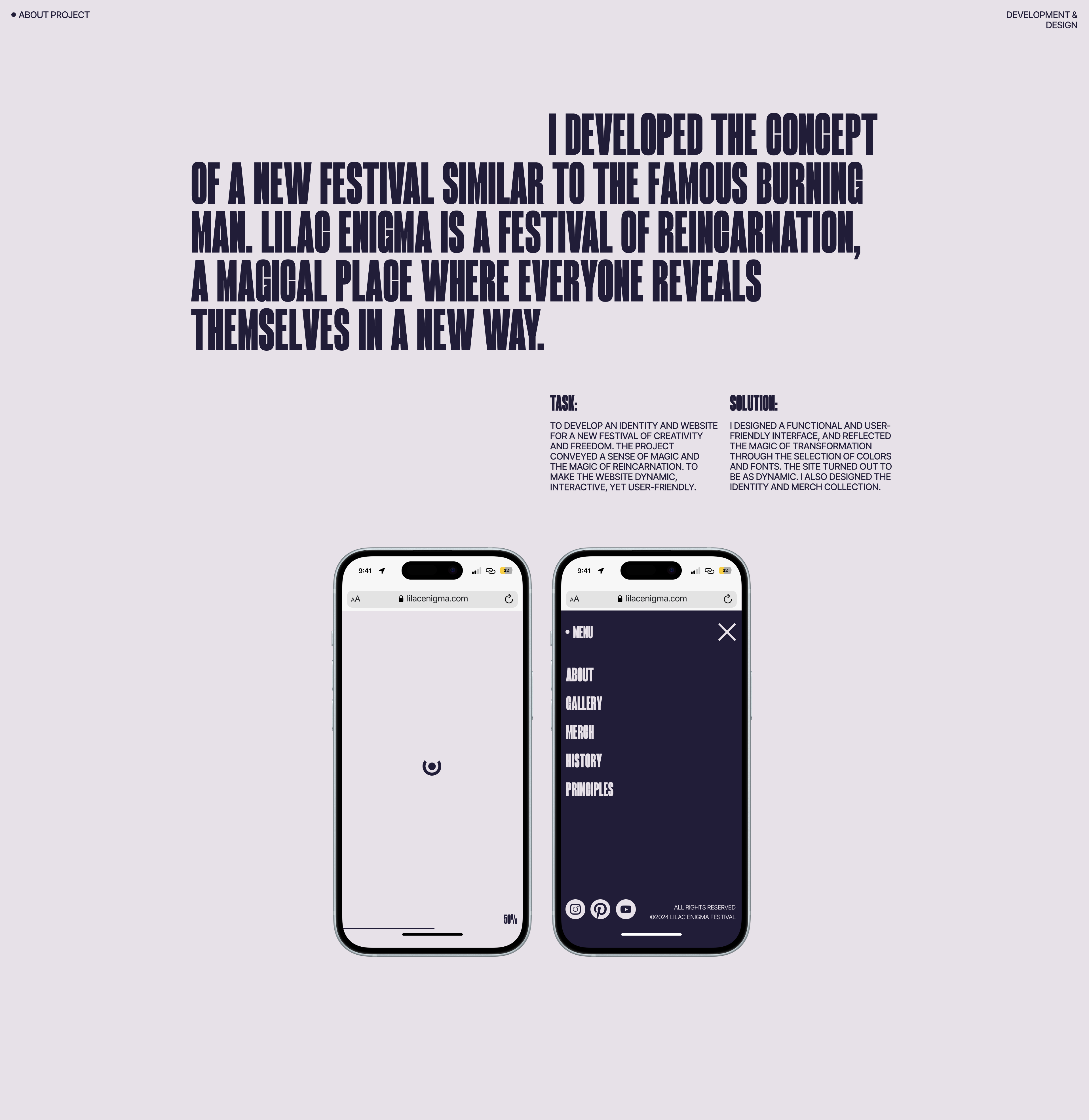 Lilac Enigma Fest — Изображение №1 — Интерфейсы, 3D на Dprofile