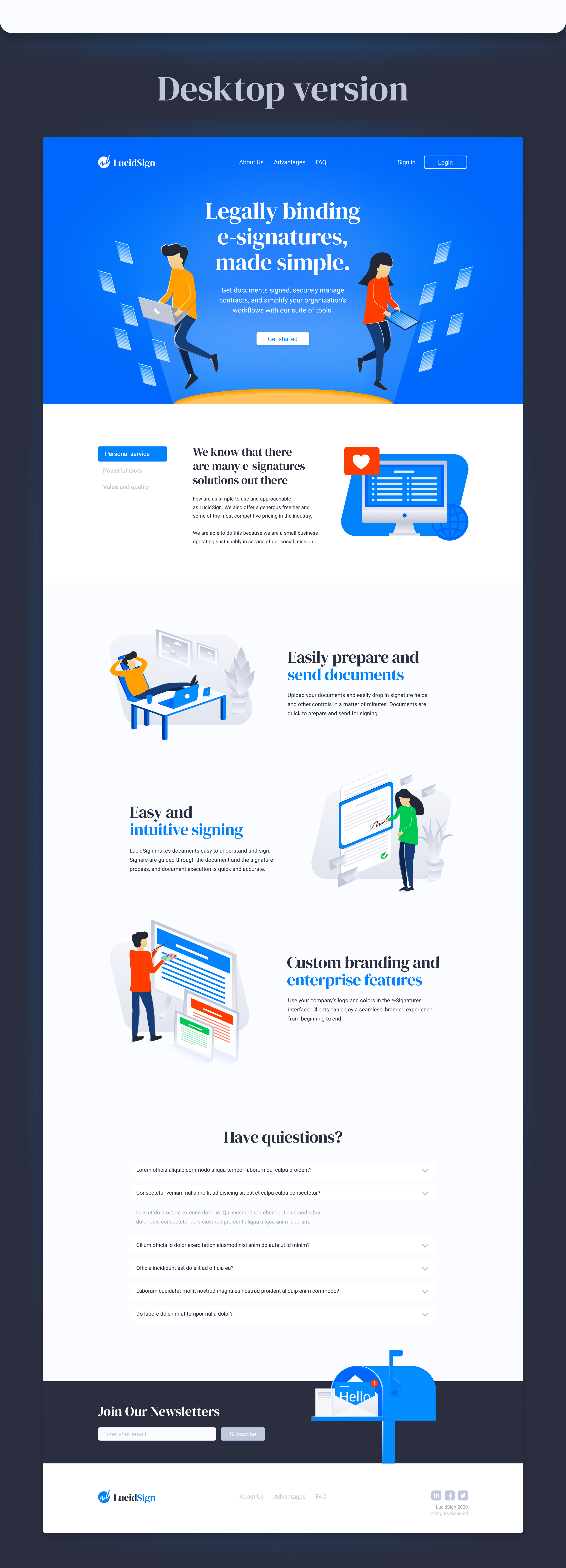 LucidSign eSignature (2021) — Изображение №12 — Интерфейсы, Иллюстрация на Dprofile
