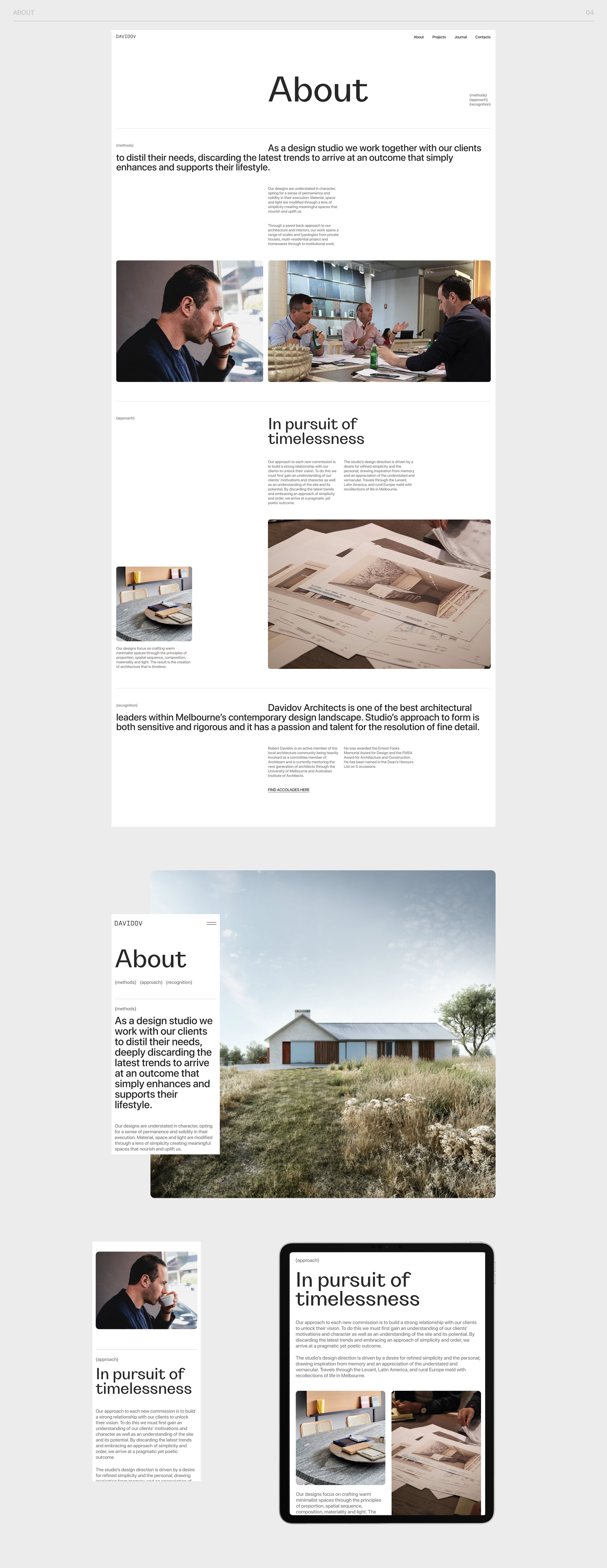 Davidov Architects | Сorporate website redesign — Изображение №7 — Интерфейсы на Dprofile